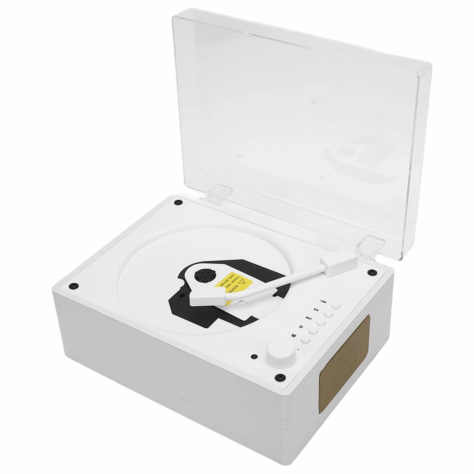 Odtwarzacz CD Bluetooth 5.0 z Podwójnymi Głośnikami Stereo, Biały