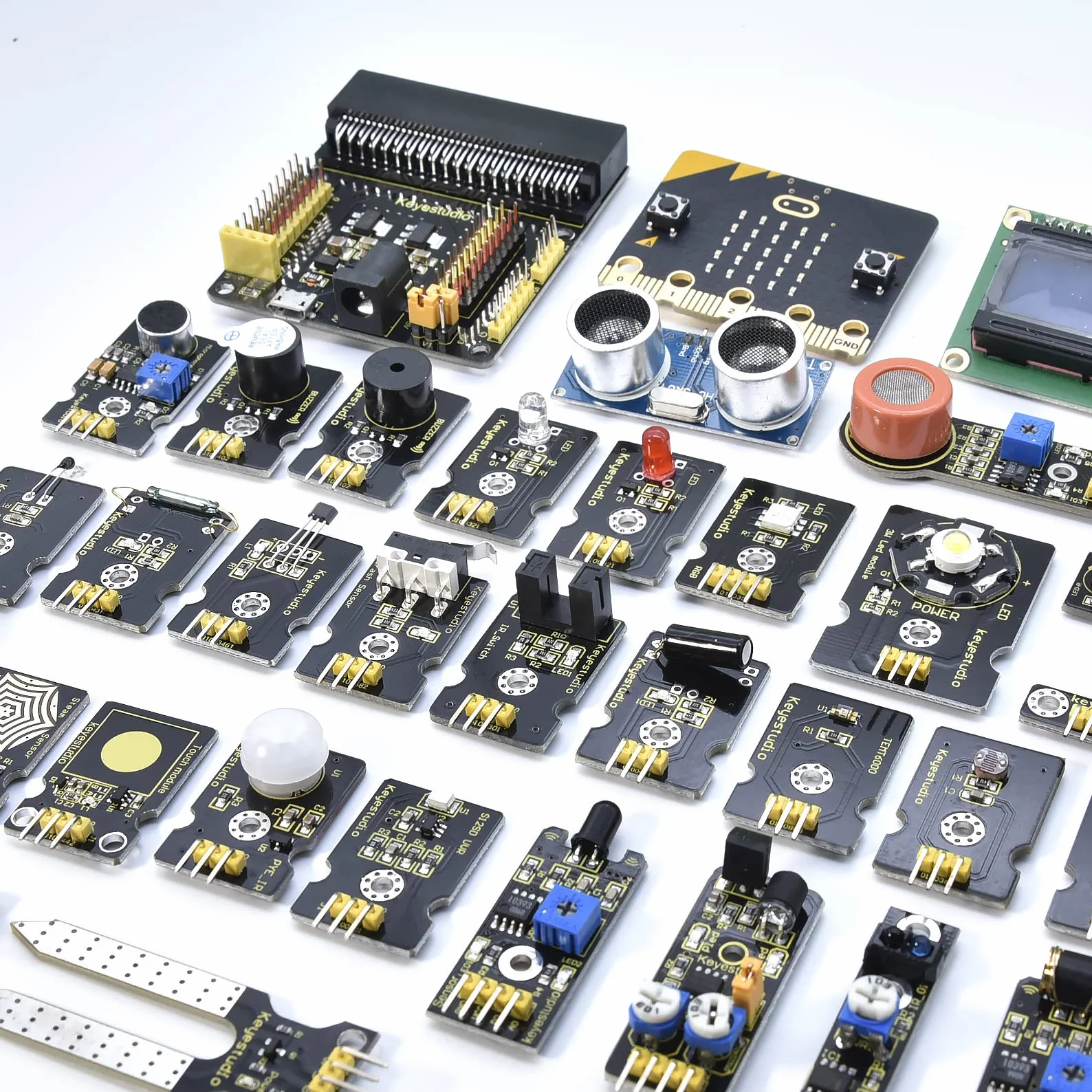 KEYESTUDIO BBC Micro:bit Starter Kit Zestaw modułu czujnika z płytką Microbit V2.2