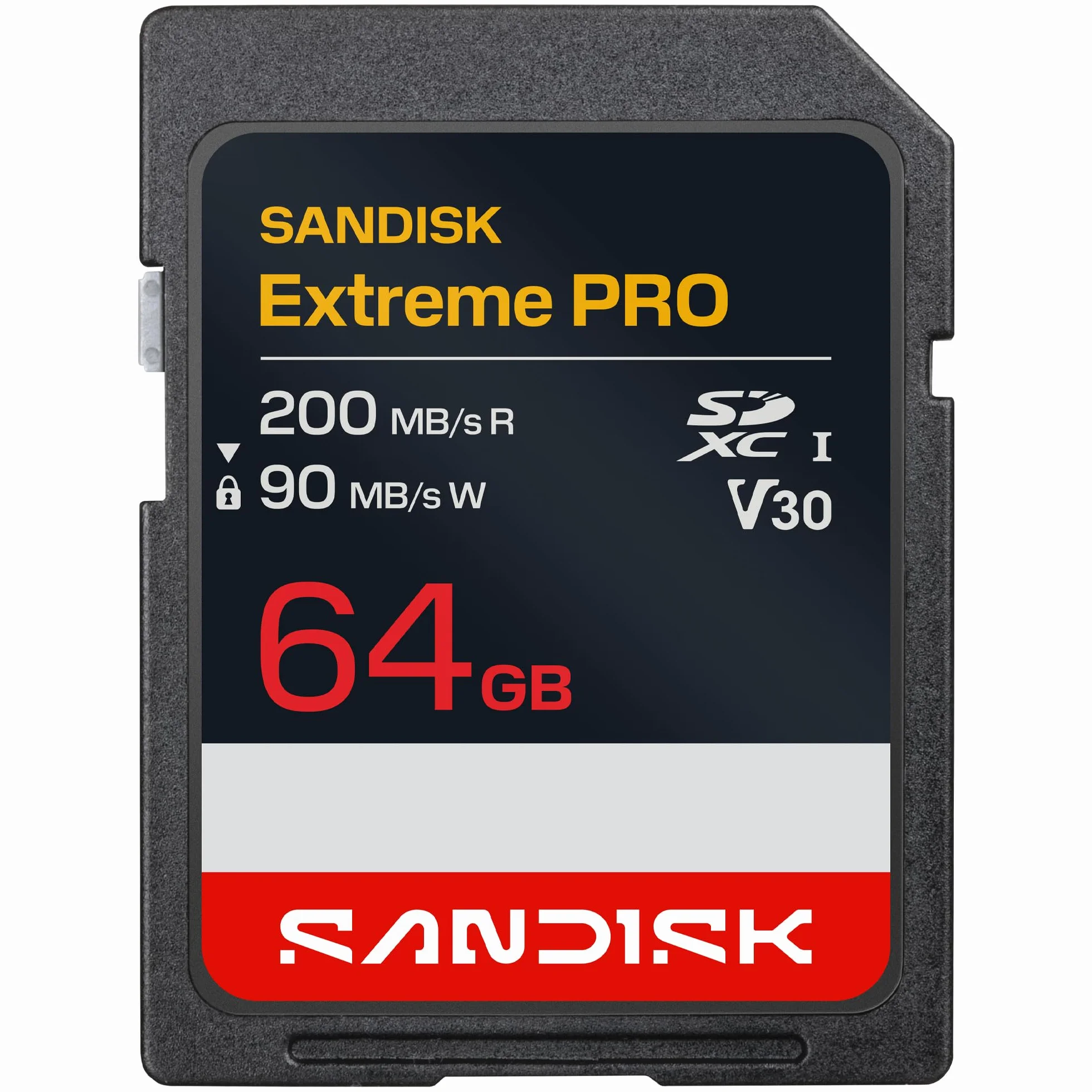 SANDISK Extreme PRO Karta SD UHS-I 64 GB 200 MB/s odczyt 90 MB/s zapis U3 V30 4K UHD