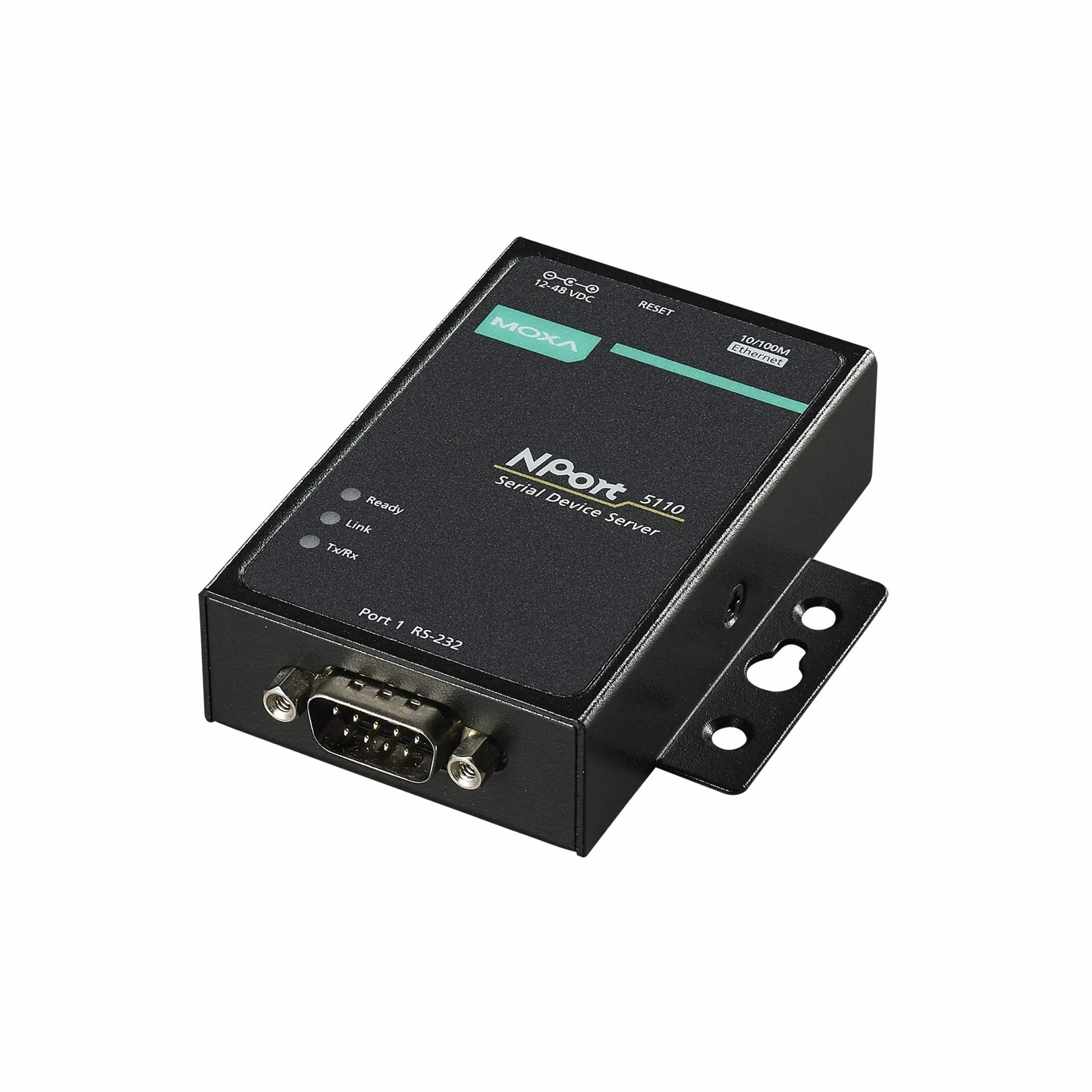 MOXA NPort 5110-T 1-portowy serwer urządzeń szeregowych RS232 DB9 męski -40 do 75°C