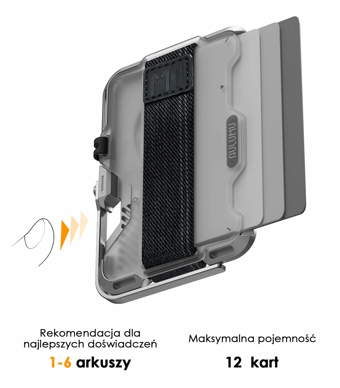 Aulumu G03 Przezroczysty Magnetyczny Uchwyt na Karty | Portfel Magnetyczny Zgodny z MagSafe | Wielofunkcyjny – Podstawka/Uchwyt do Telefonu | Otwieracz do Butelek | Karta z Ochroną RFID – Przezroczyst