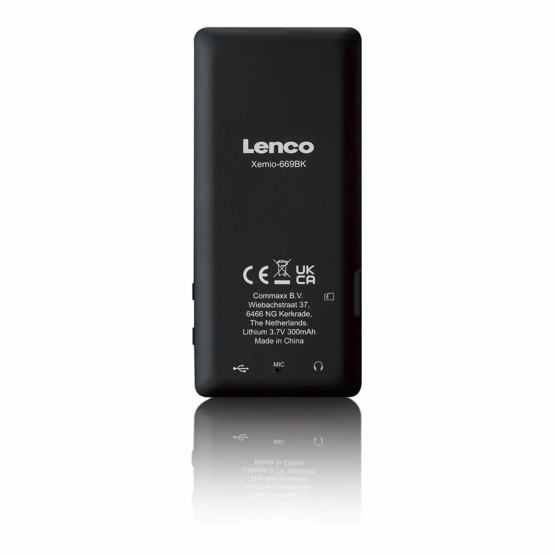 Lenco Xemio-669BK Odtwarzacz MP3 MP4 8 GB 2,4" TFT LCD nagrywanie głosowe bateria 18 godzin micro SD 256 GB czarny