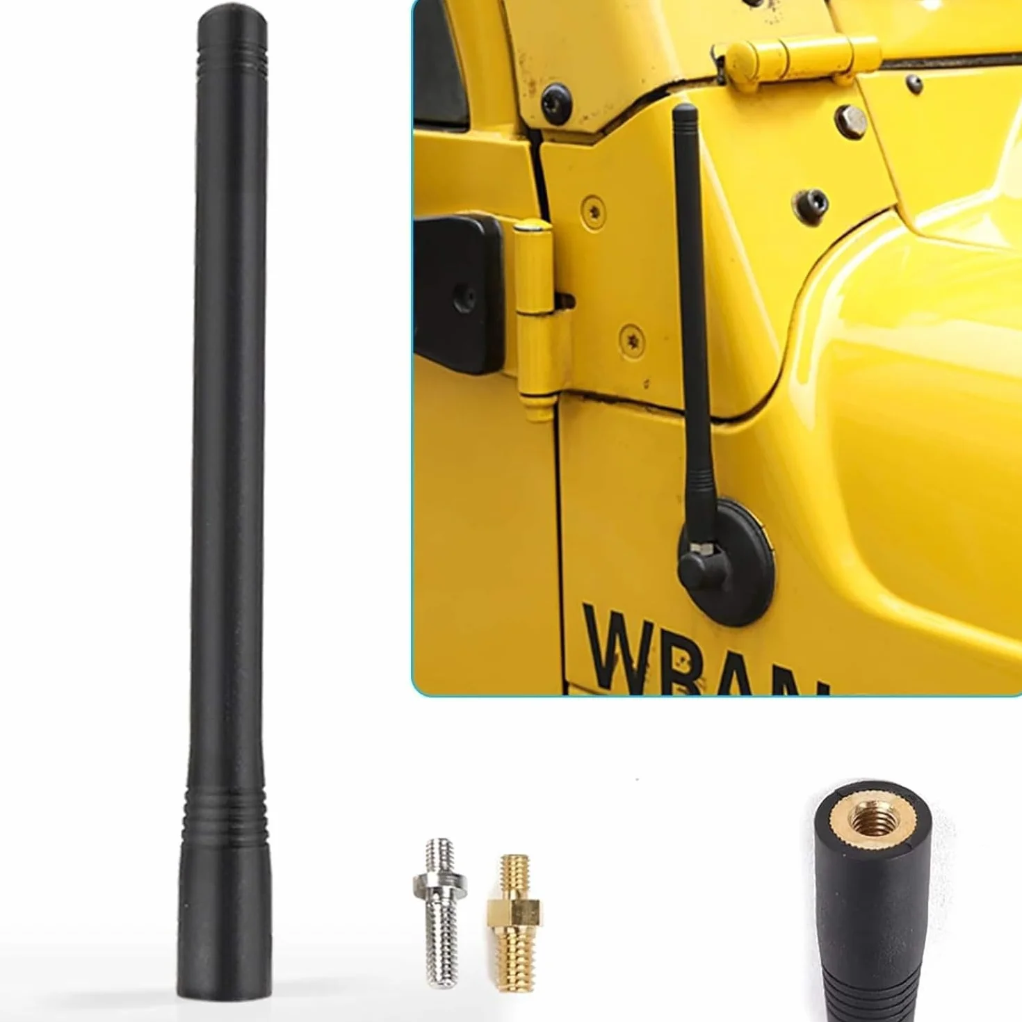 Antena 7,5 cala do Wrangler Gladiator 1997-2024 TJ JK JKU JL JLU Ford F150 krótka antena Upgrade antena radiowa do odbioru FM/AM