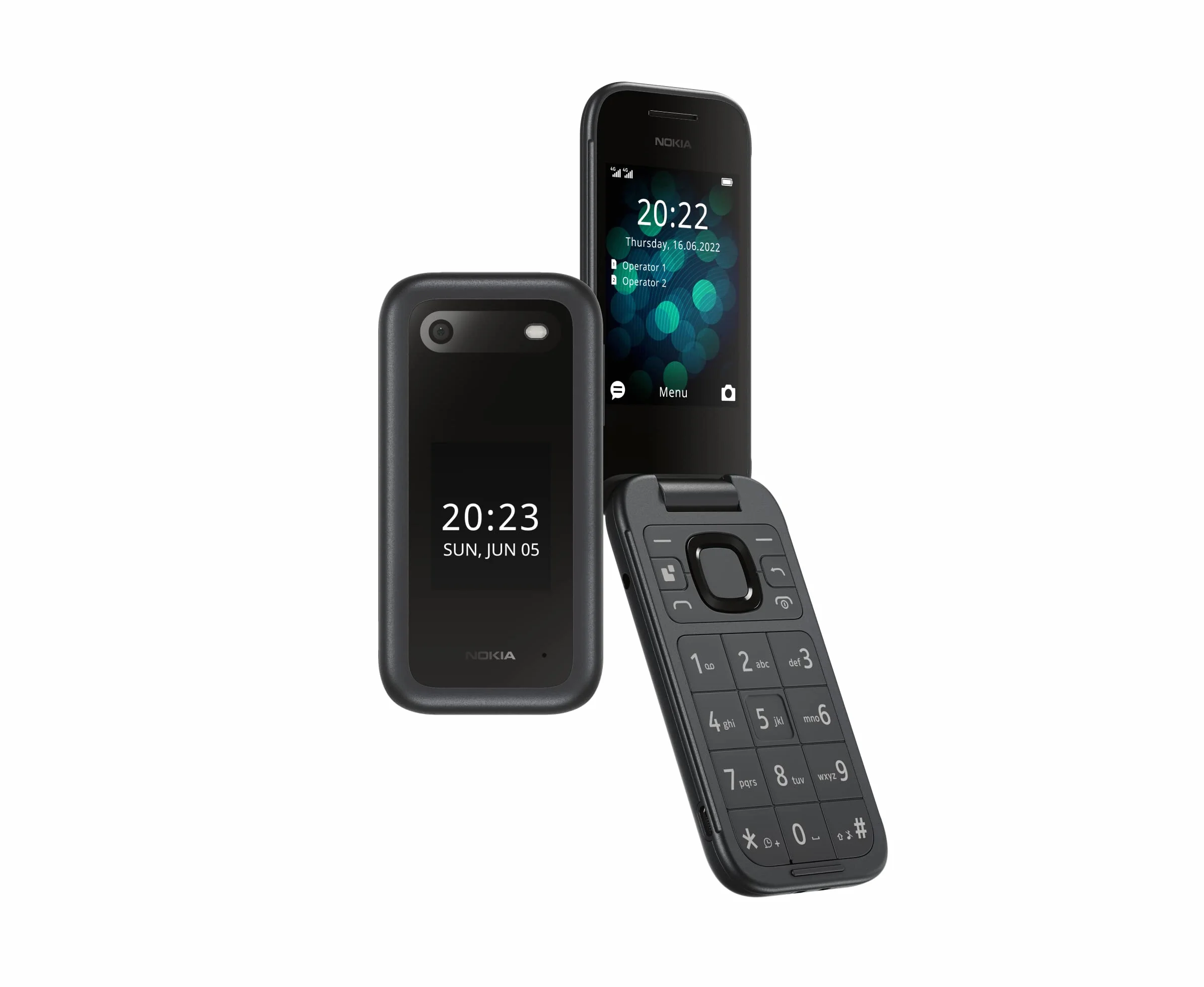 Nokia 2660 Flip 2,8-calowy ekran duże przyciski kamera tylna Czarny