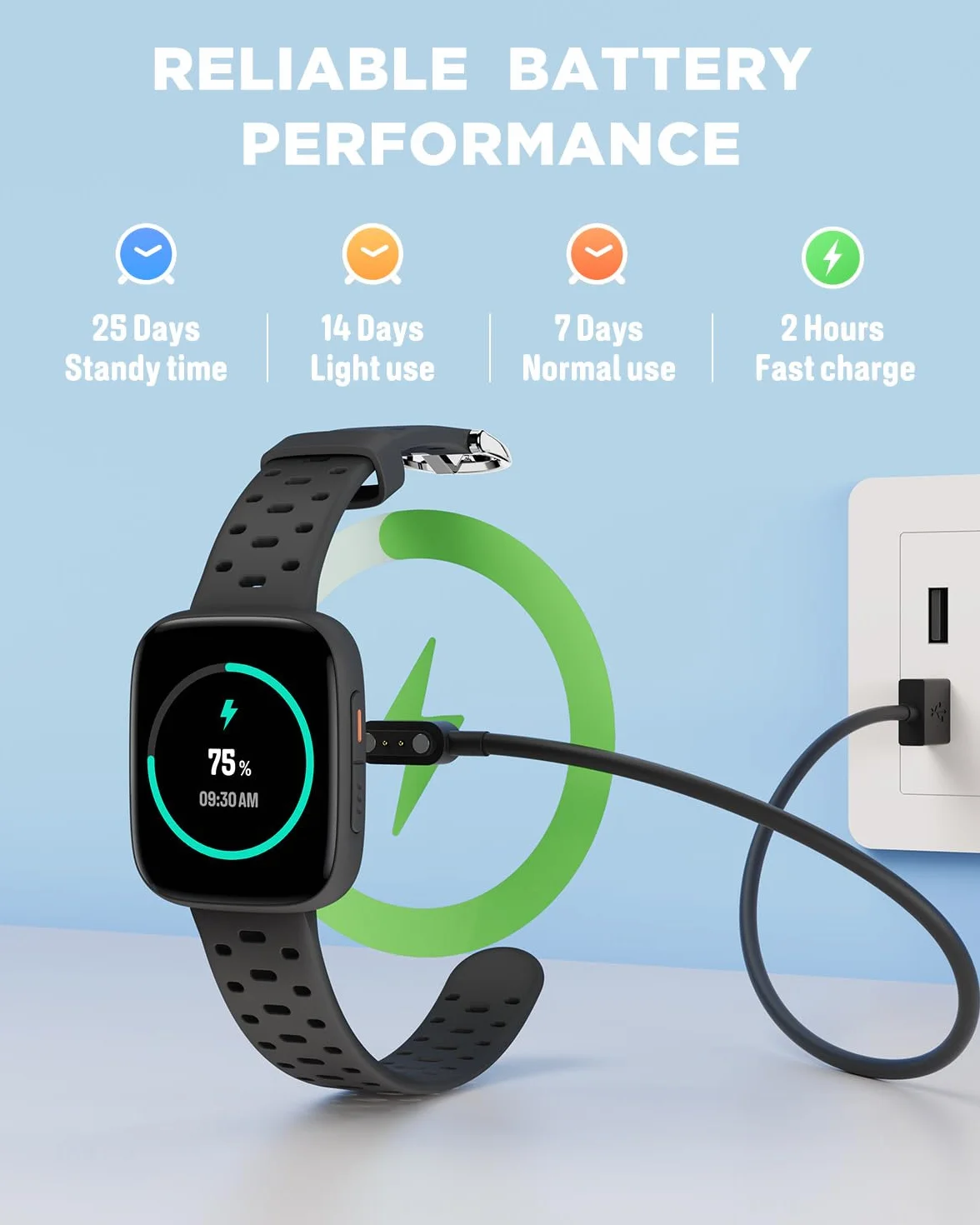 BIGGERFIVE Zegarek dziecięcy Smart Fitness Watch 4.6 cm Amoled wodoodporność 30 m