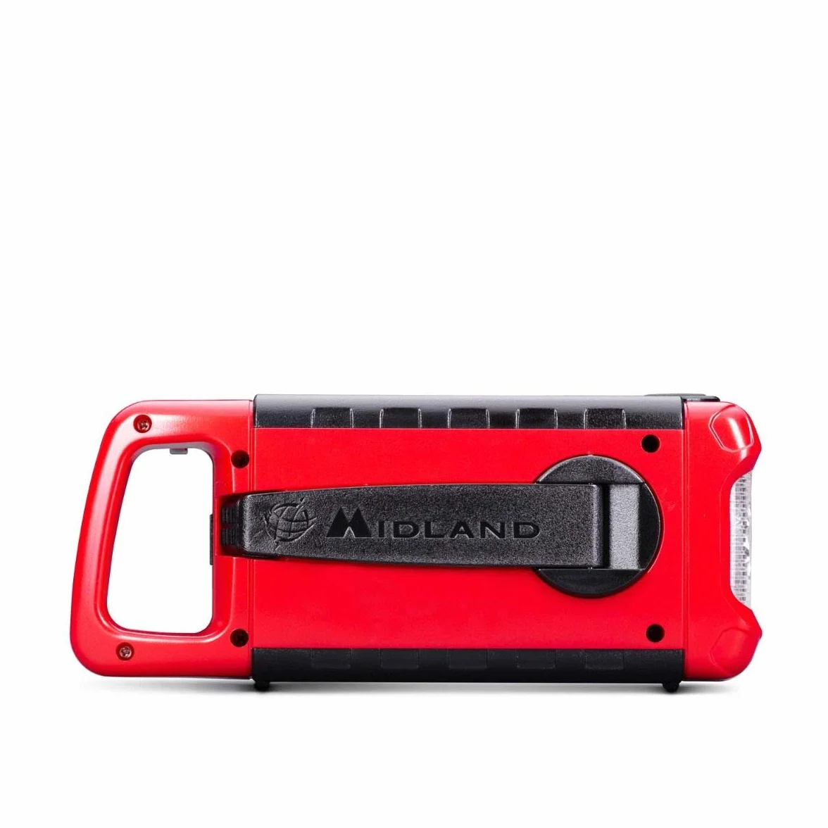 Midland ER200 Wielofunkcyjne Przenośne Radio Nakręcane, Awaryjny Powerbank 2200 mAh, Latarka LED, Solarna, Korba Ręczna, AM/FM USB, Akumulatory i Kabel USB
