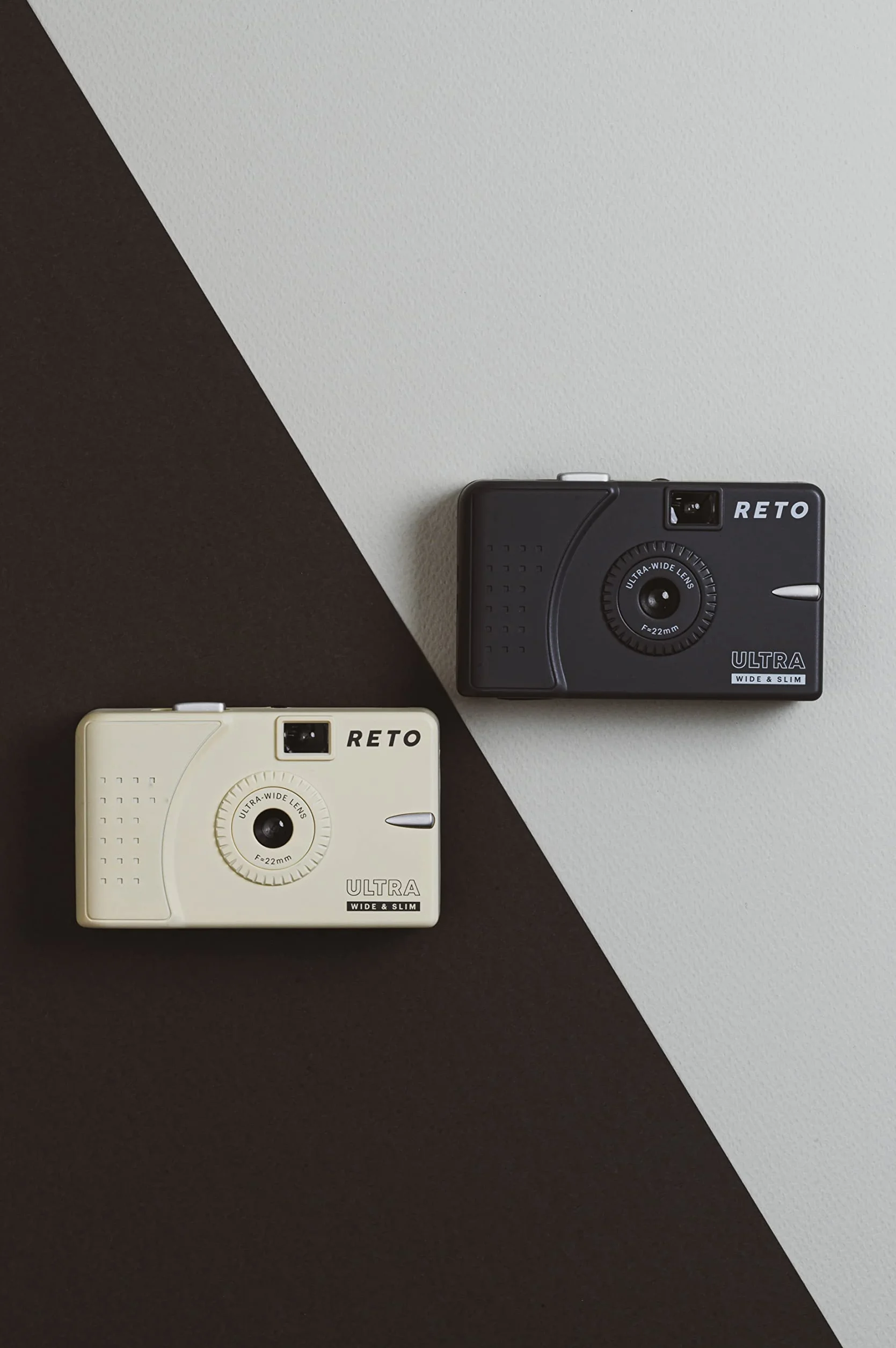 RETO Ultra Wide i Slim 35 mm kamera filmowa wielokrotnego użytku obiektyw szerokokątny 22 mm błotnistożółty