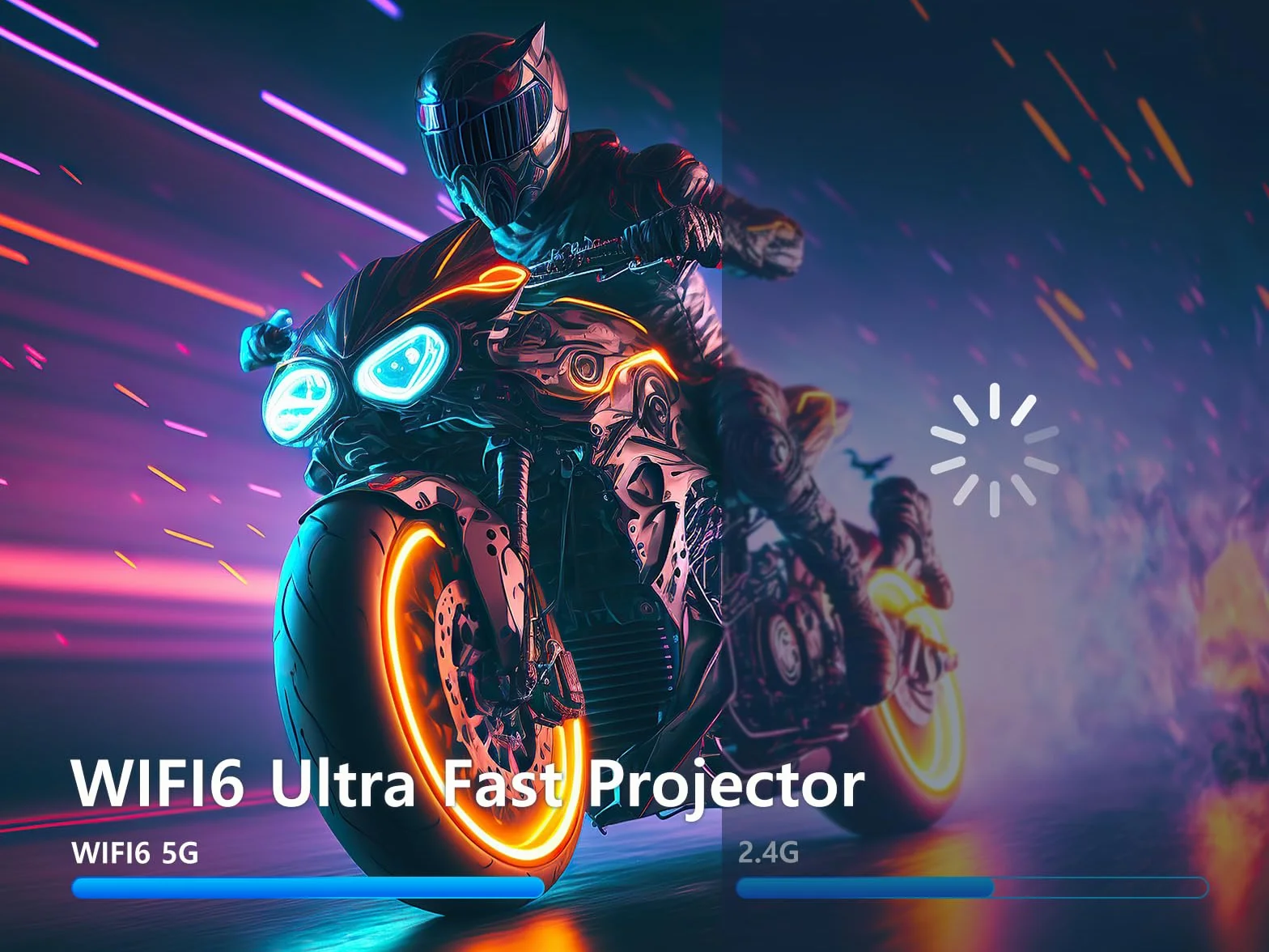 Magcubic HY320 Mini projektor przenośny 4K FHD 1080P 10000 lumenów WiFi 6 BT 5.0 Android 11.0 czarny