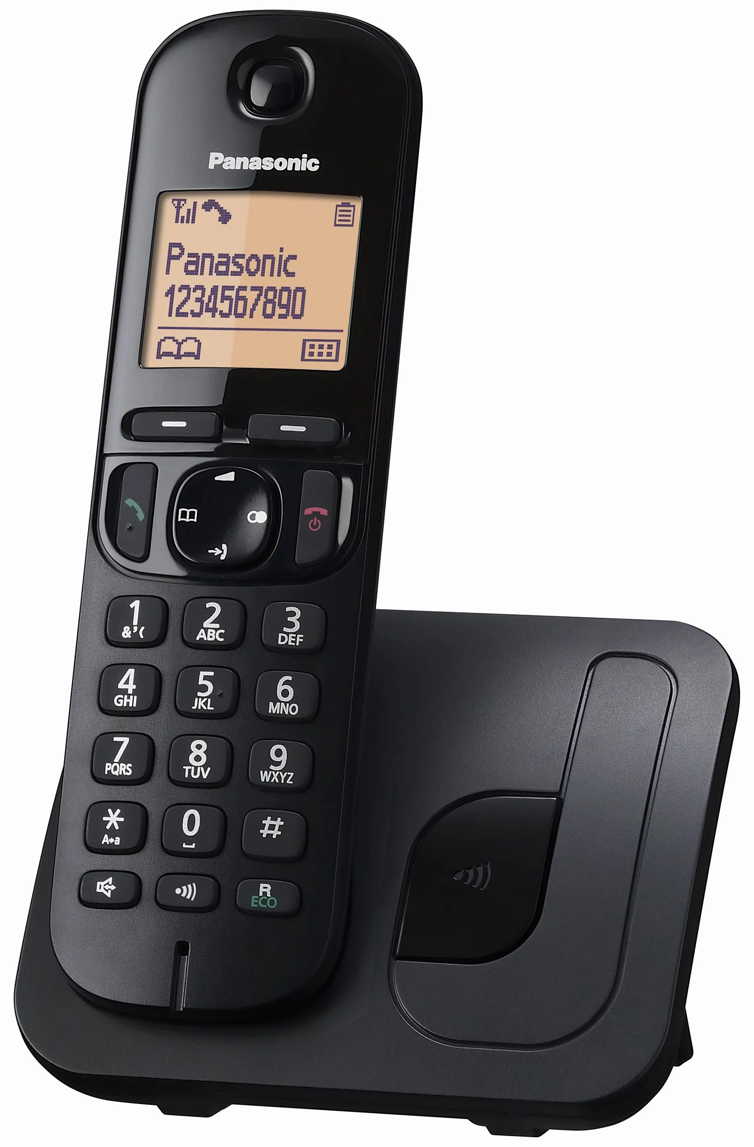 Panasonic KX-TGC210 Bezprzewodowy telefon stacjonarny z wyświetlaczem LCD i identyfikatorem dzwoniącego