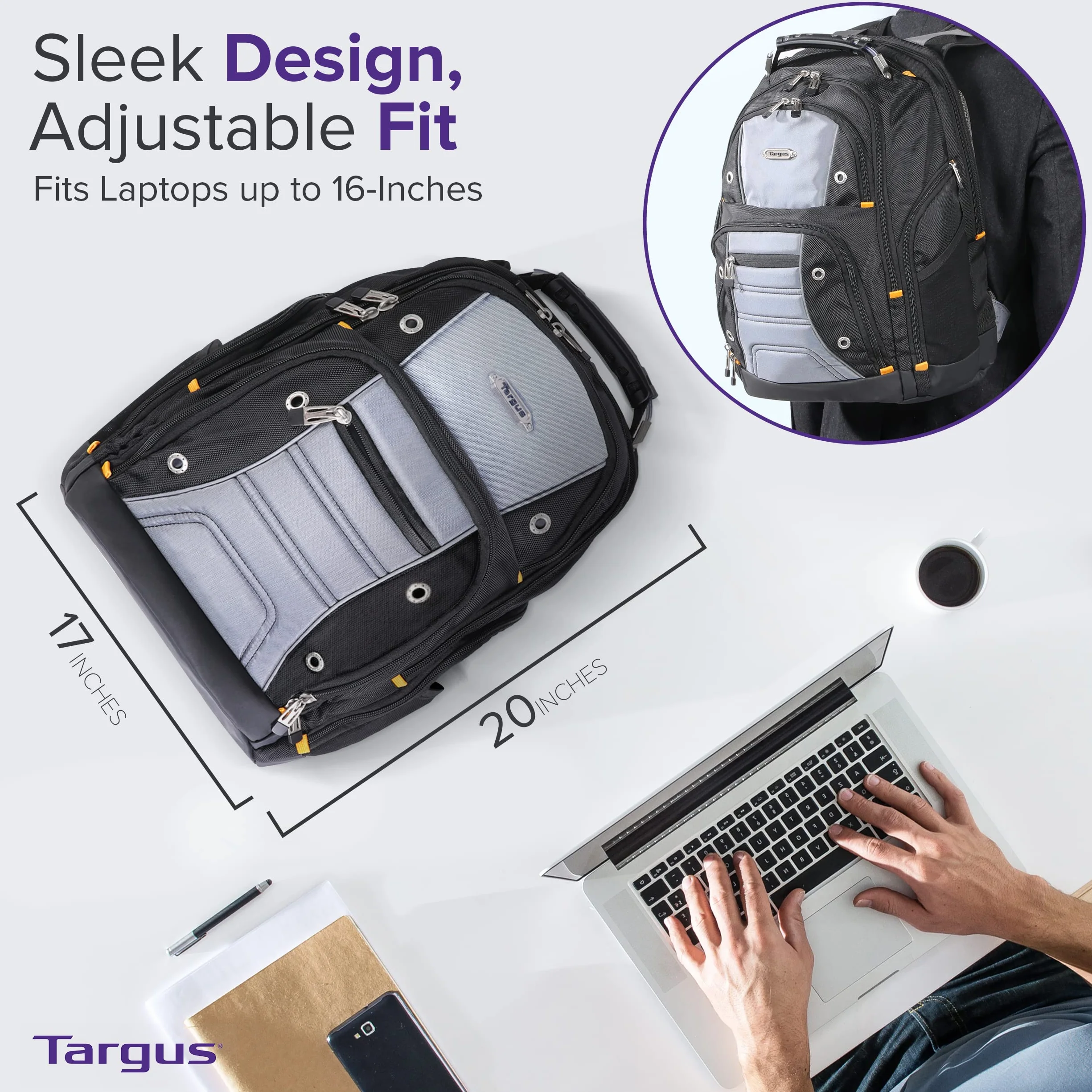 Targus Drifter II Plecak na laptopa 40.6 cm czarny szary