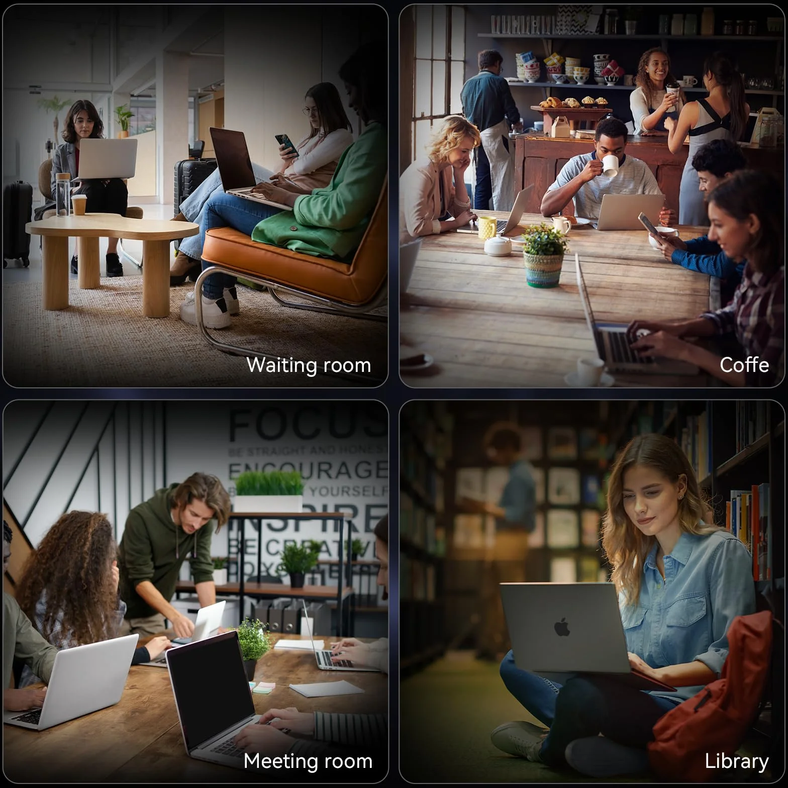 Magnetyczny filtr prywatności 360° do MacBook Air 13 cali M4 2025, ochrona przed oślepieniem, 4-drożny