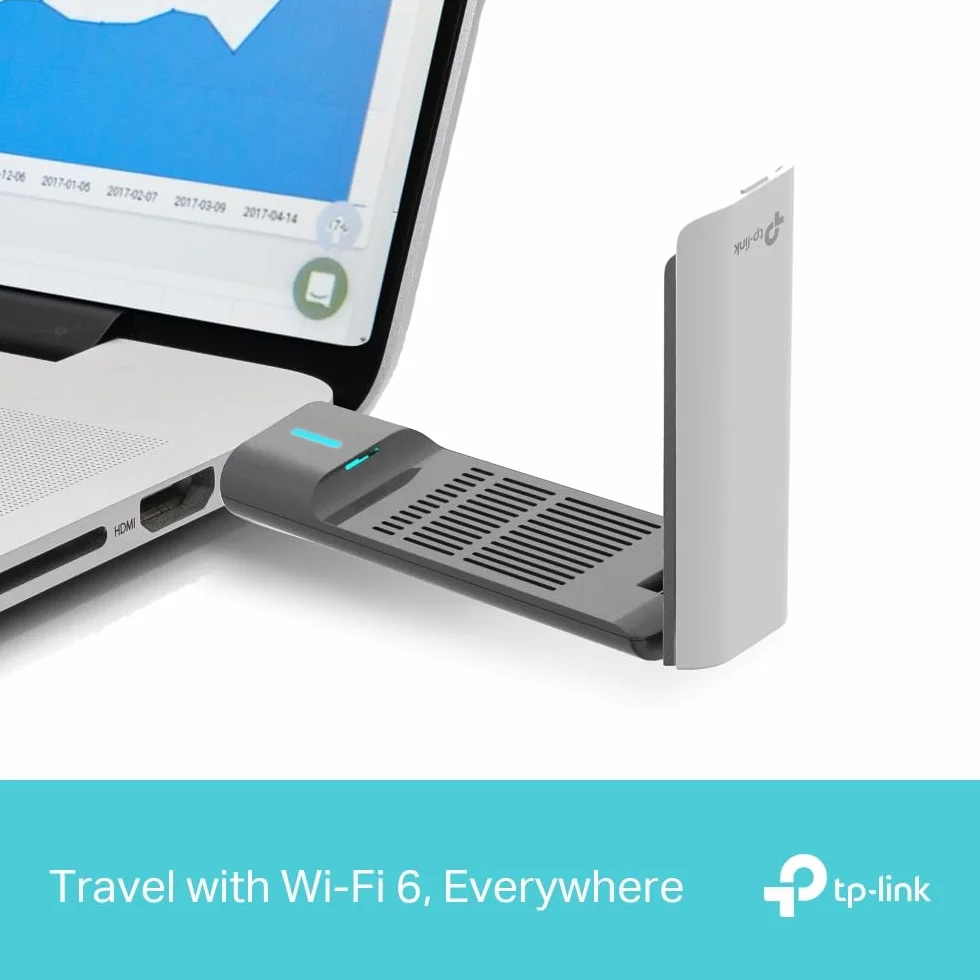 TP-Link Archer TX50UH – Dwuzakresowy adapter USB WiFi AX3000, Anteny o wysokim zysku, USB 3.0, Zabezpieczenia WPA3