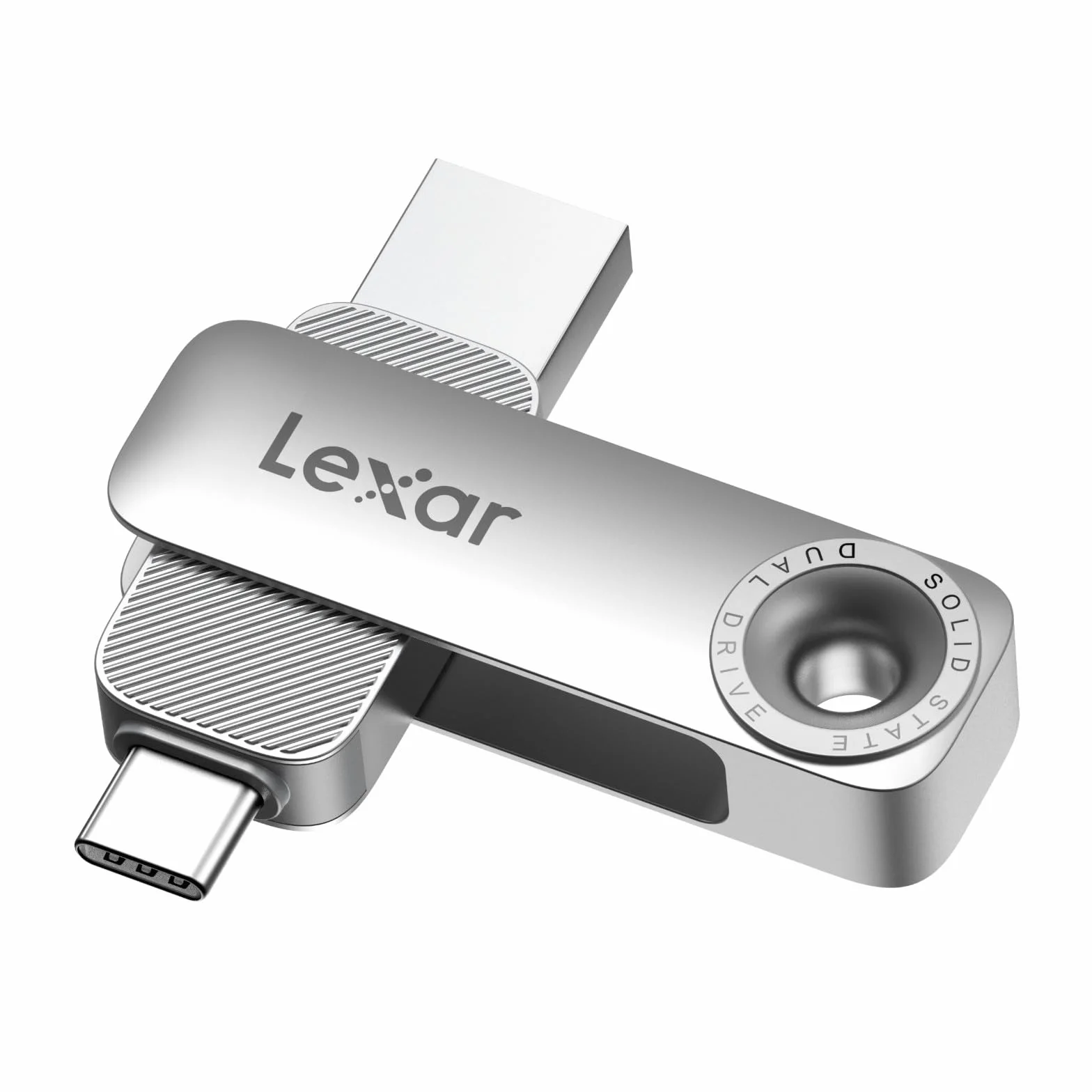 Lexar D50E 256 GB USB 3.2 Gen 1 Dual Drive - podwójny dysk USB-C i USB-A Portable SSD, do 400 MB/s, kompatybilny z iPhone serii 15/16/17, urządzeniami z systemem Android, tabletami, iPadami, PC i Mac