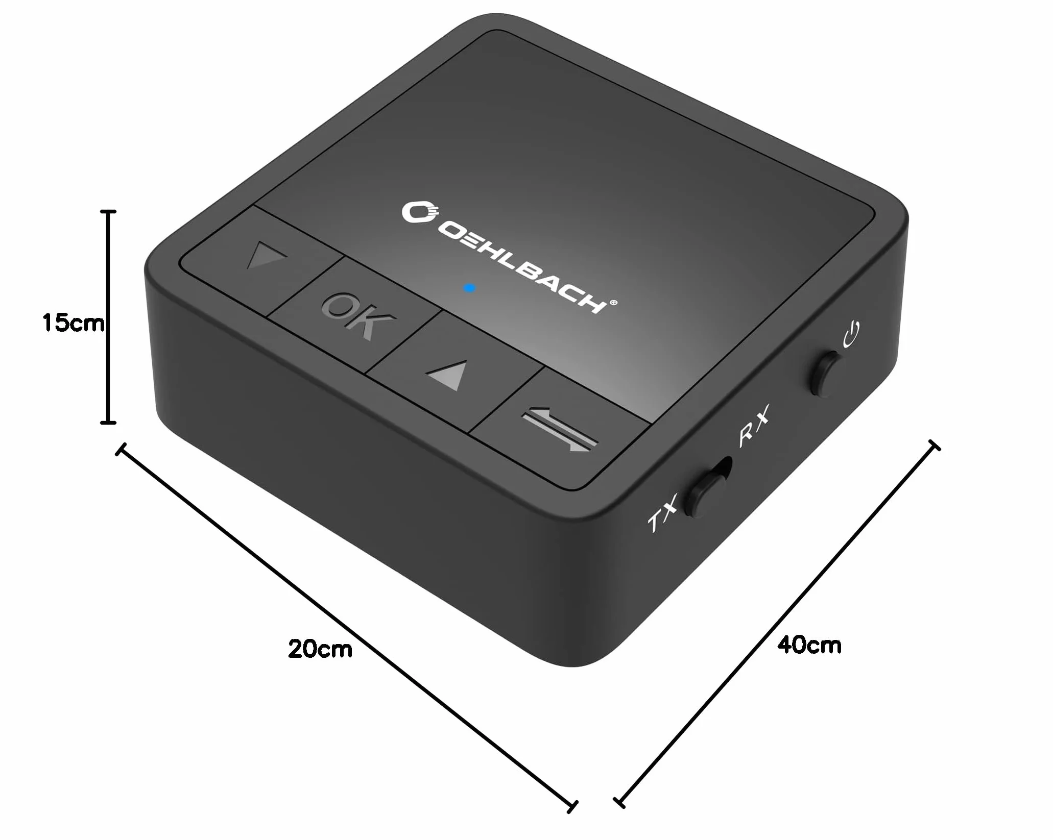 Oehlbach BTR Innovation 5.2 Nadajnik Odbiornik Bluetooth aptX OLED 20h 10m Czarny