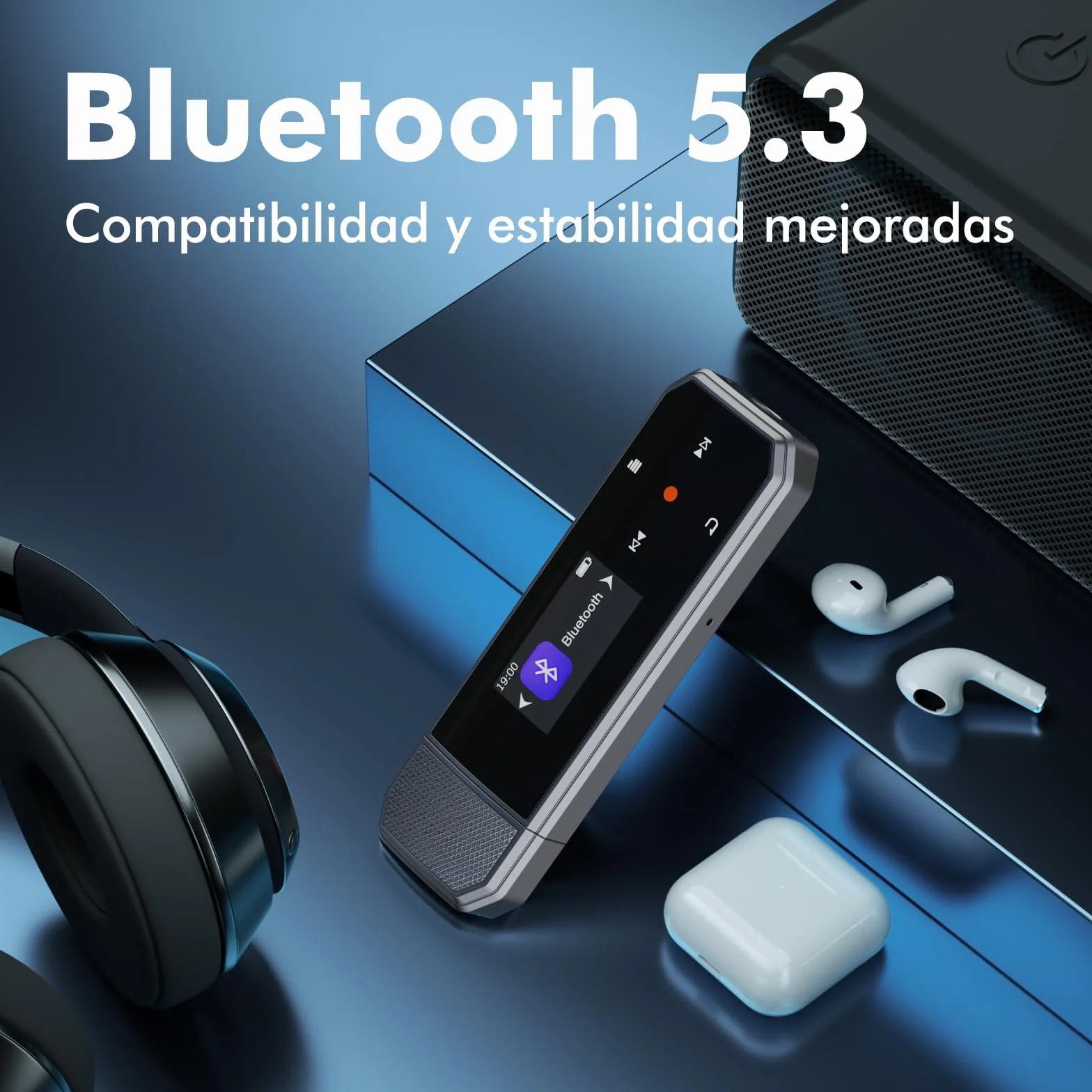 Przenośny odtwarzacz MP3 64 GB Bluetooth 5.3 USB-C z radiem FM