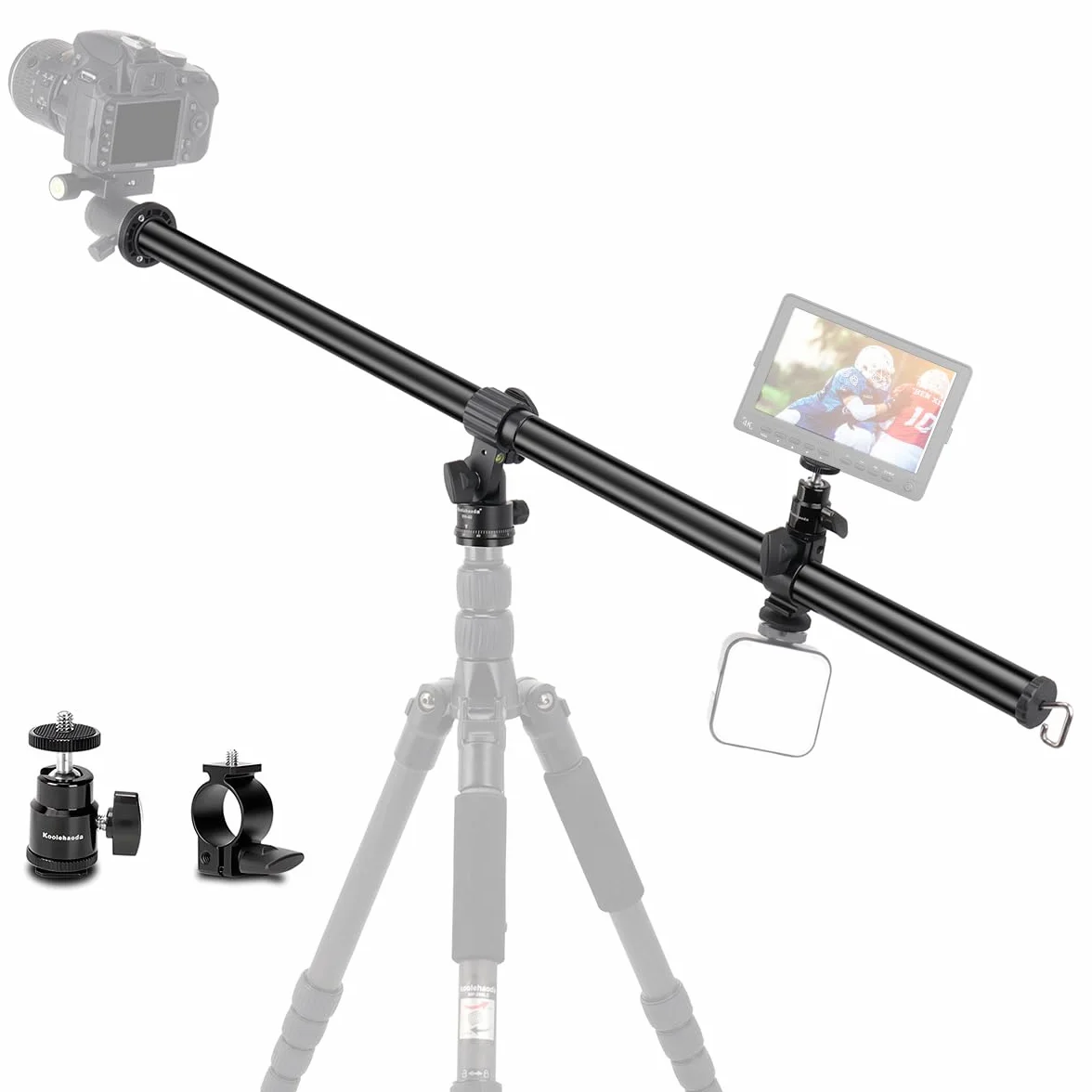 Koolehaoda 84cm ramię przedłużające statywu aluminiowe 2 sekcje obrót 360° obciążenie 10 kg