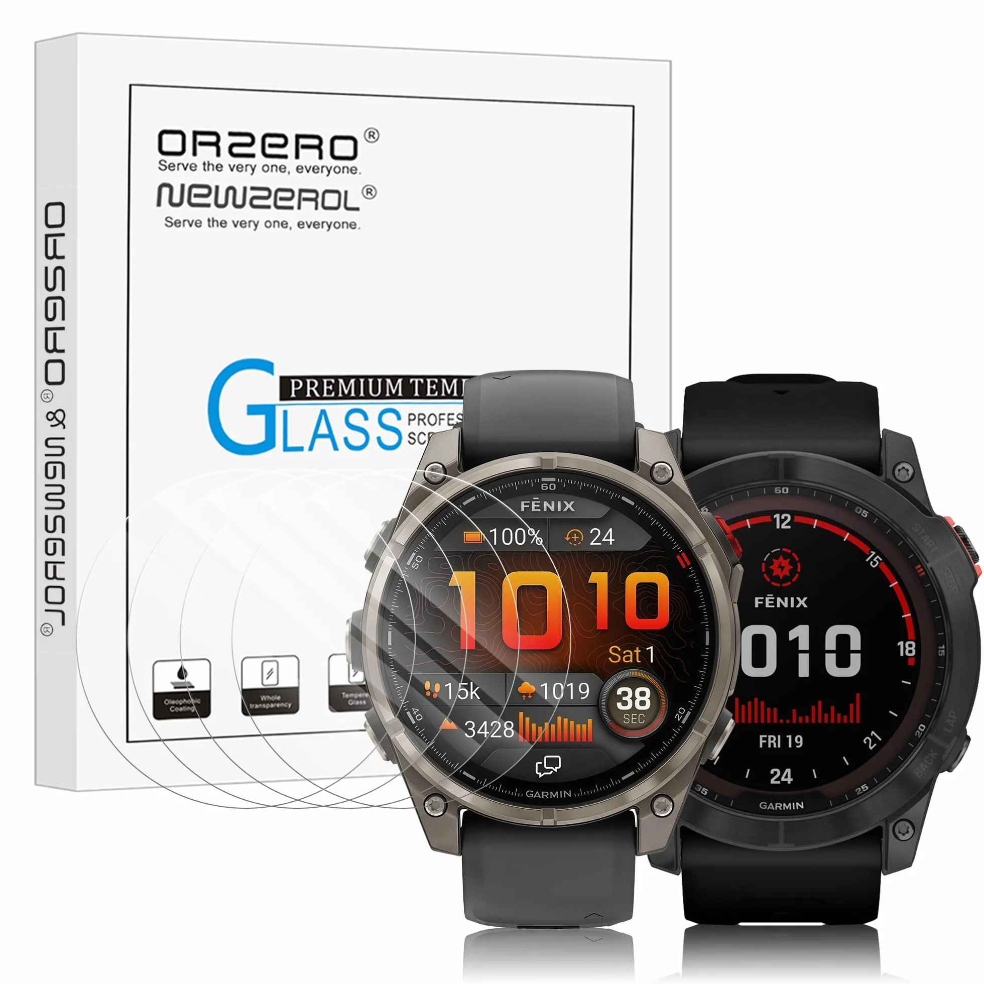 NEWZEROL 4 Sztuki Folii Ochronnych na Wyświetlacz Kompatybilne z Garmin Fenix 8 51mm Solar/8 pro AMOLED 51mm/Fenix 7X 51mm /7X Solar/Sapphire Solar [Bez pęcherzyków Powietrza] Wysokiej Rozdzielczości