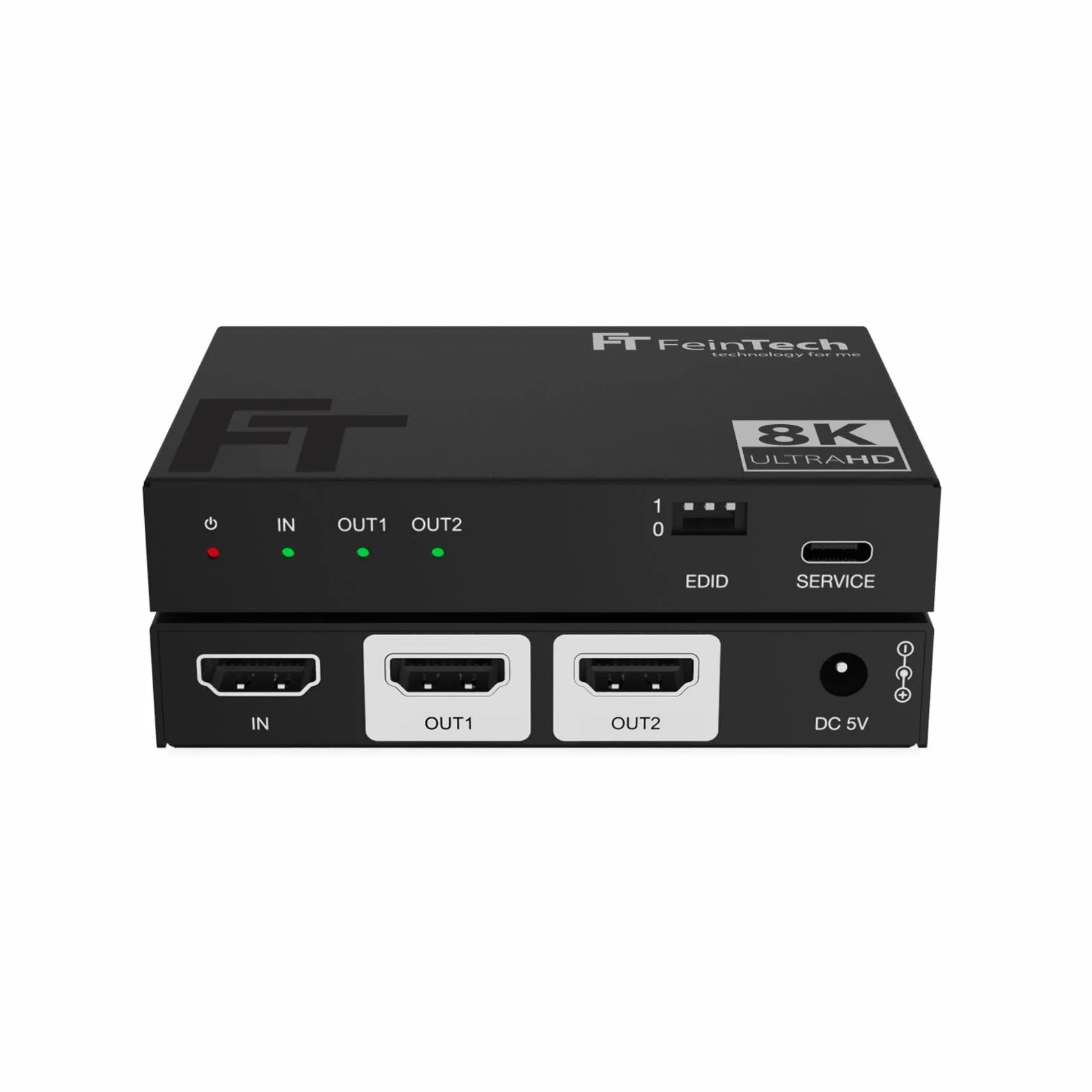 FeinTech SP210 HDMI 2.1 Splitter 4K 120Hz 8K VRR ALLM CEC-Pass HDCP 2.3 HDR Dolby Vision