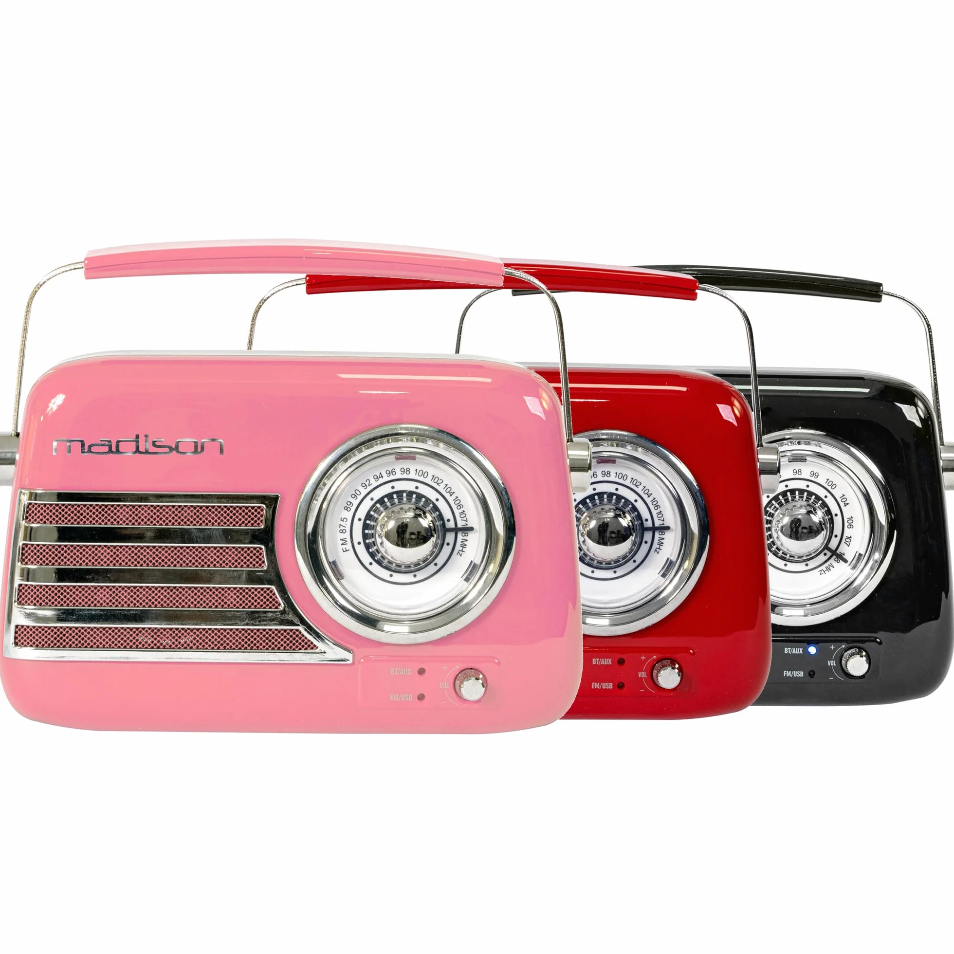 Madison FREESOUND-VR40P Radio bateryjne 30W Bluetooth USB FM różowy