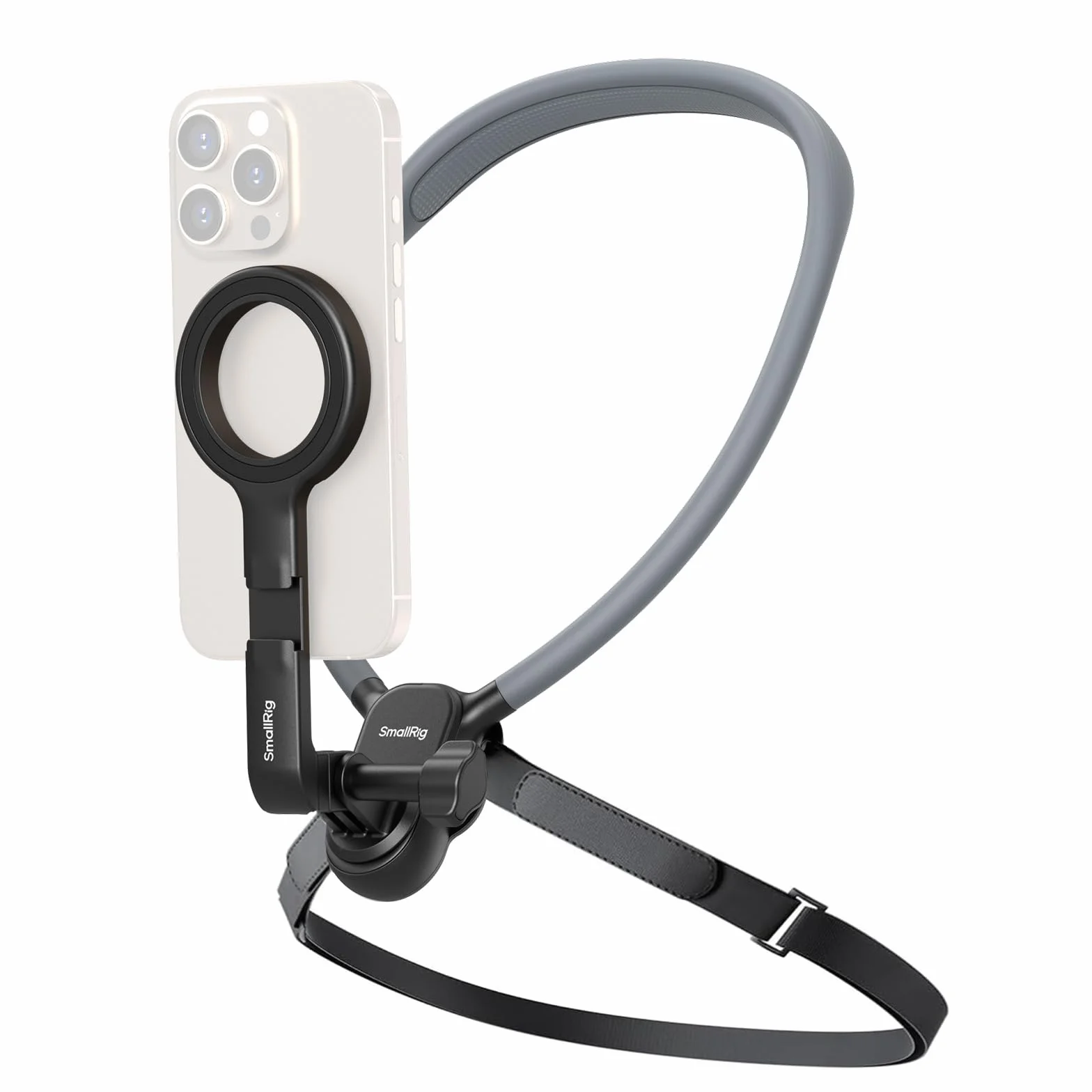 SMALLRIG Magnetyczny uchwyt na szyję do telefonu i kamery sportowej 300g iPhone 16/15/14 Android GoPro 13/12 DJI Action 5 Pro/4/3 Insta360