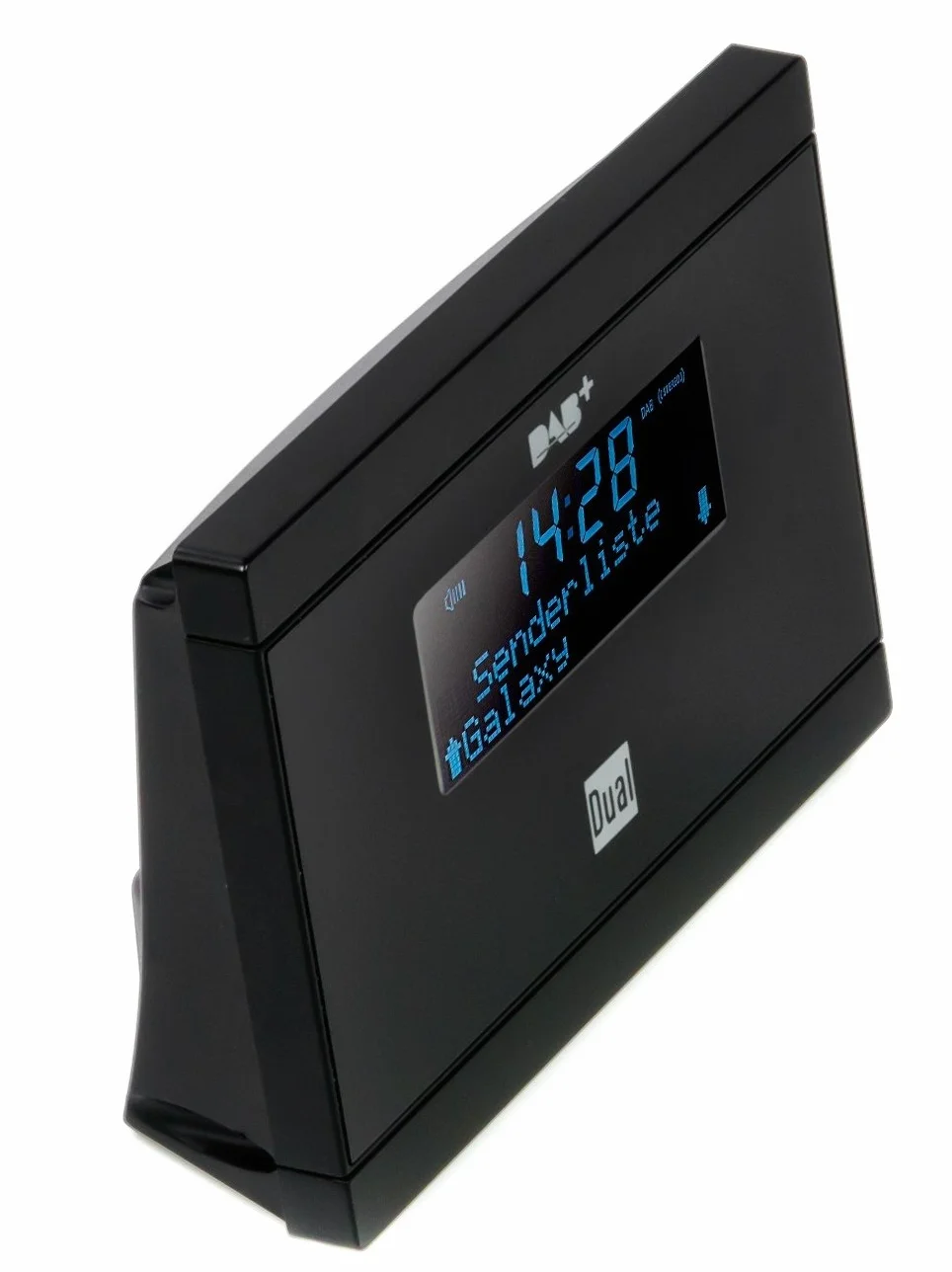Dual DAB 2 A cyfrowy adapter radiowy z pilotem zdalnego sterowania (wyświetlacz LCD, tuner DAB(+)/UKW, funkcja alarmu), kolor czarny