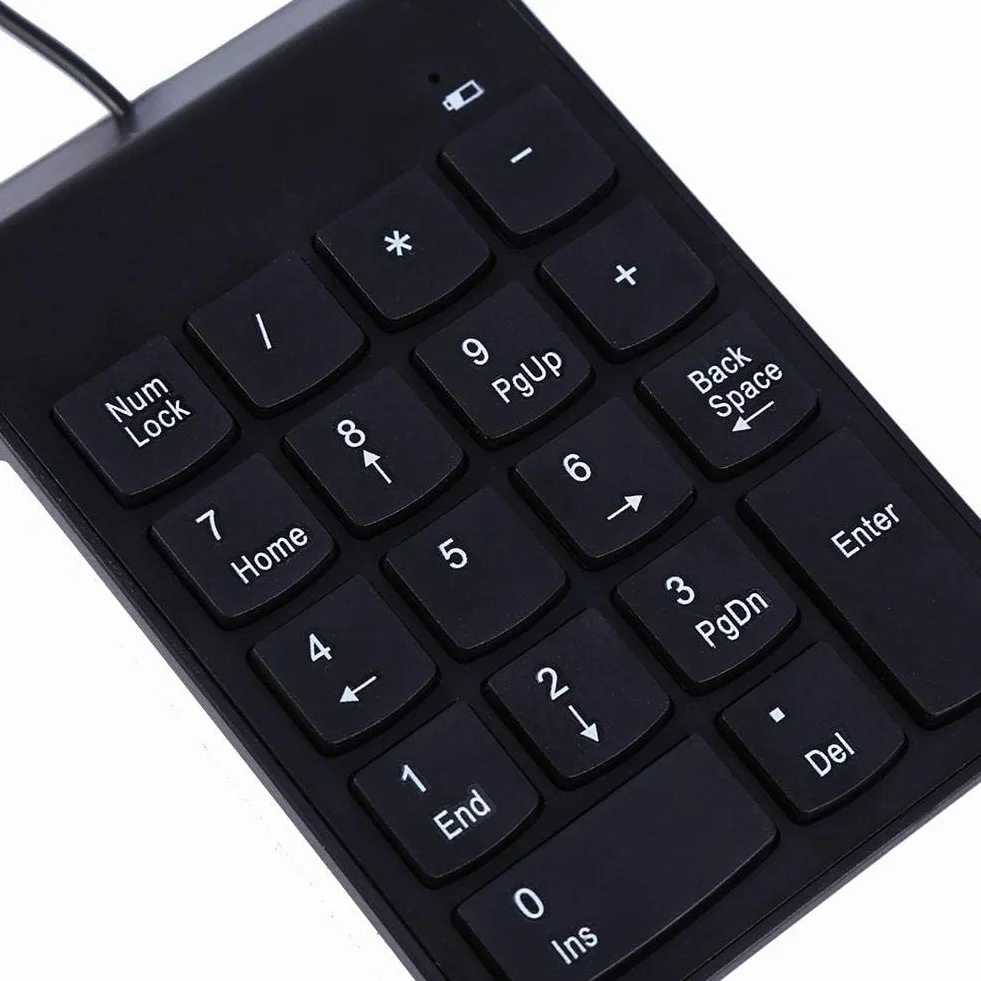 Klawiatura numeryczna USB Przenośna mini klawiatura numeryczna 18-klawiszowa klawiatura do laptopa Desktop PC Pro Klawiatura numeryczna USB