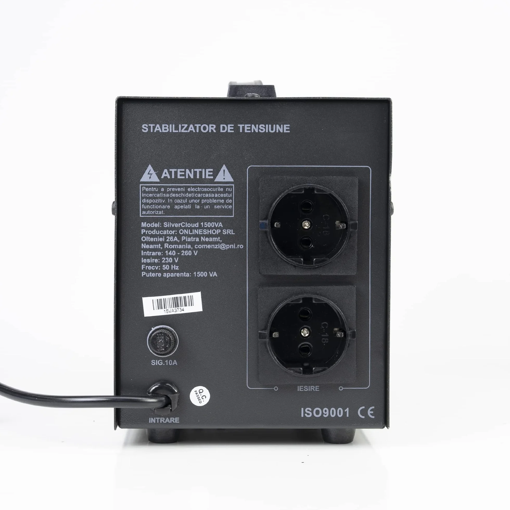 Przetwornica napięcia stabilizator SilverCloud 1500VA 900W