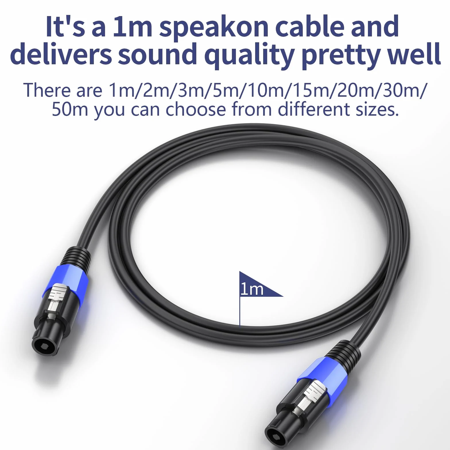 Speakon kabel głośnikowy 20 m 12 AWG z wtyczką Twist Lock DJ PA