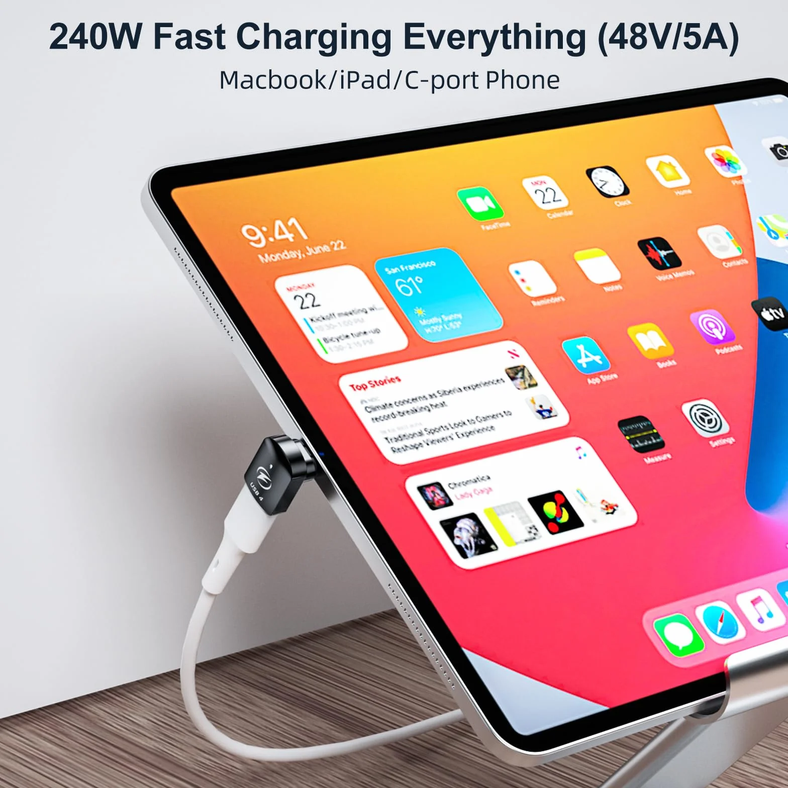 Magnetyczny adapter USB C 240 W, 2 sztuki, HanCenDa adapter magnetyczny USB C 24-biegunowy, szybkie ładowanie, USB 40 Gbit/s, transmisja danych 8K 60 Hz wideo do Thunderbolt 3/4, MacBook Pro/Air/ROG