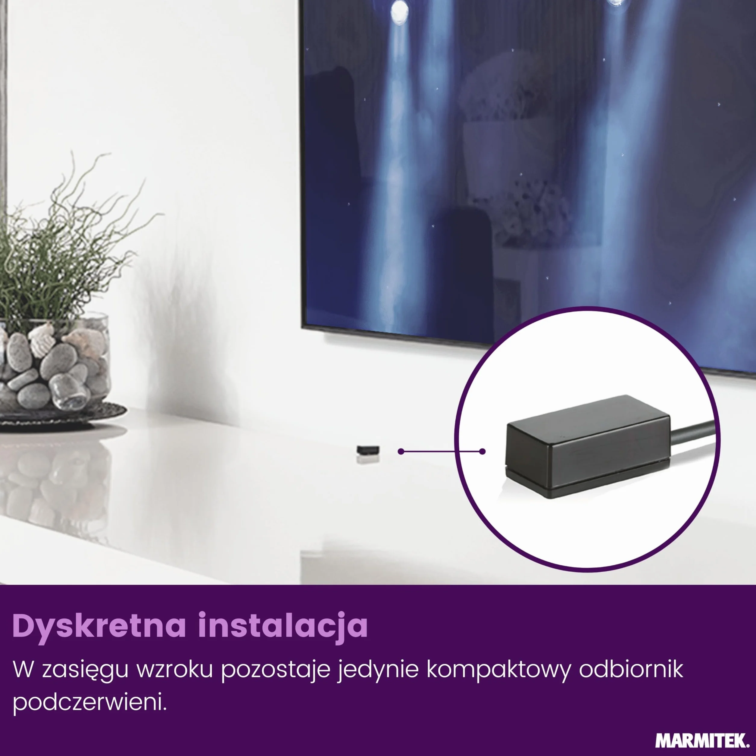 Przedłużacz podczerwieni Marmitek Invisible Control 6 XTRA - sterowanie w szafce - przedłużacz IR z 2 diodami blaster - mały odbiornik IR - do TV dekodera AV