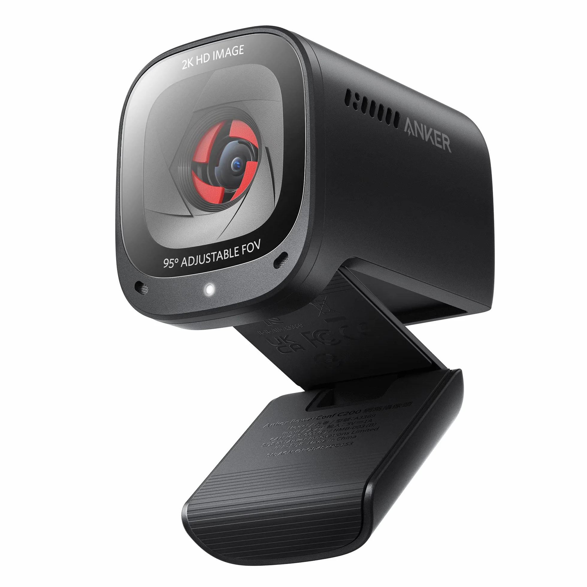Anker PowerConf C200 kamera 2K AI redukcja szumów mikrofony stereo regulowane pole widzenia