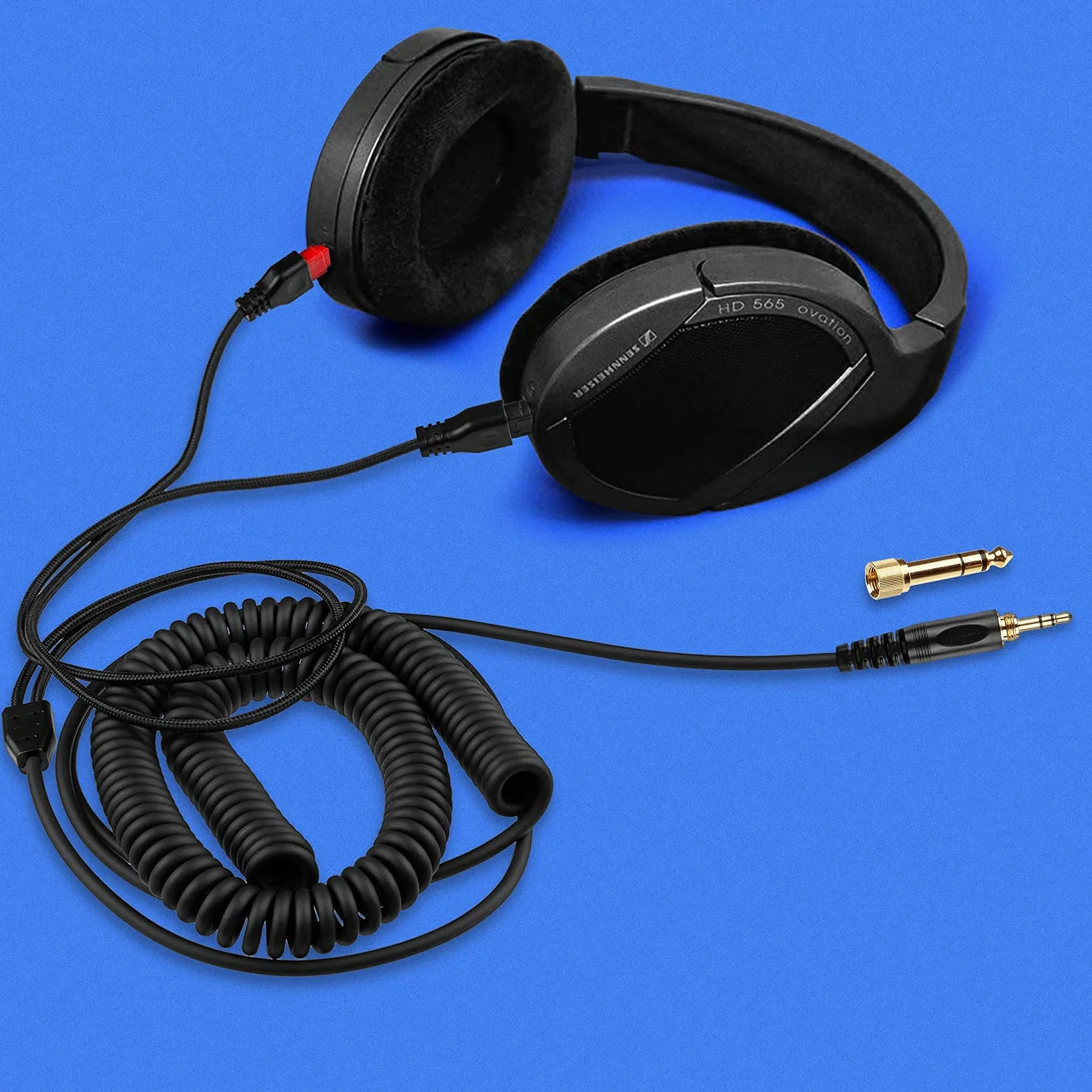 weishan Zwijany przewód słuchawkowy zamiennik do Sennheiser HD650, HD660 S, HD600, HD6XX, HD580, HD565, HD545, HD535, przewód audio 3,5 mm wtyczka 1/20.3 cm i adapter 6,35 mm 1/10.2 cm 5 m