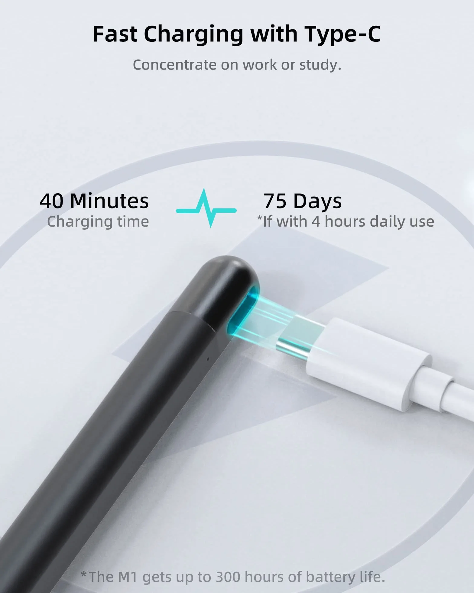 Metapen Stylus M1 do Microsoft Surface, 2-w-1 Przycisk i Szybkie Ładowanie na 300 h Pracy oraz Odrzucanie Dłoni – Rysik do Surface Pro X/9/8/7/6/5/4/3/Go 3/Studio 2/Book 3/Duo 2, ASUS VivoBook Flip