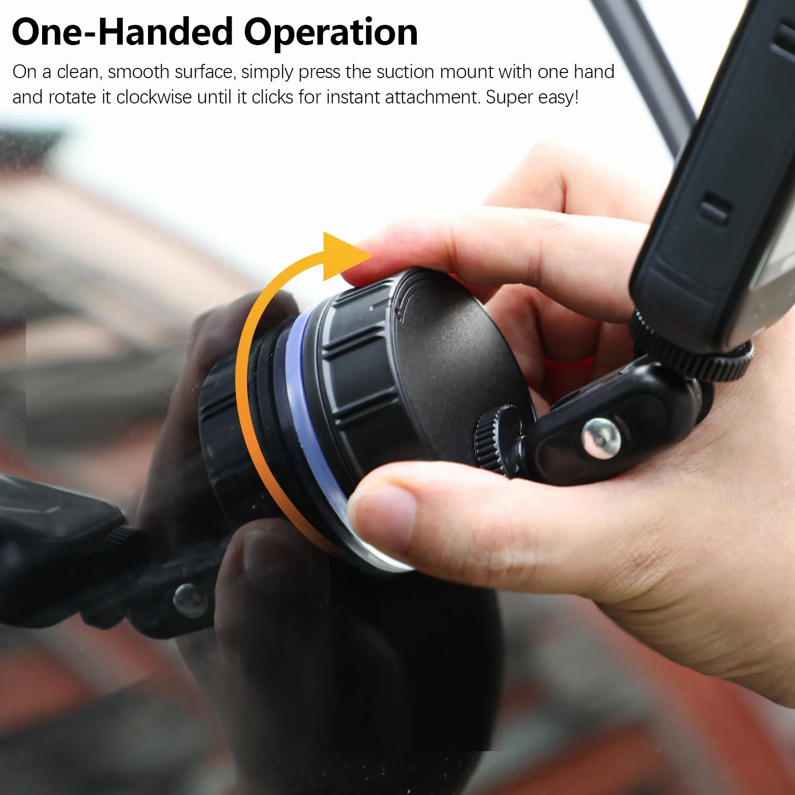 AMAZEAR Magnetyczny uchwyt i przyssawka samochodowa Combo do DJI OSMO Pocket 3, czarny