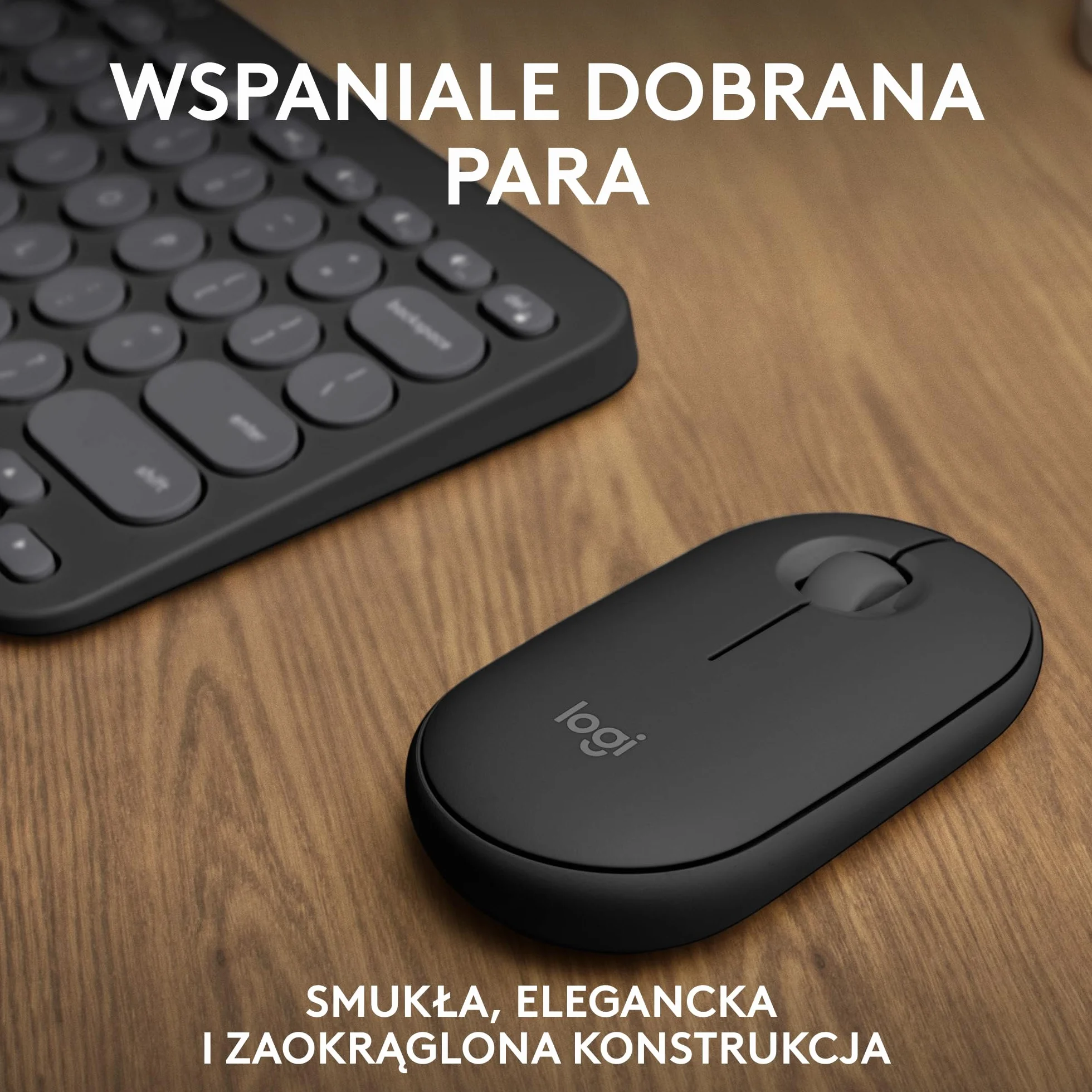 Logitech Pebble 2 Combo Bezprzewodowa klawiatura i mysz Logi Bolt Bluetooth Grafit
