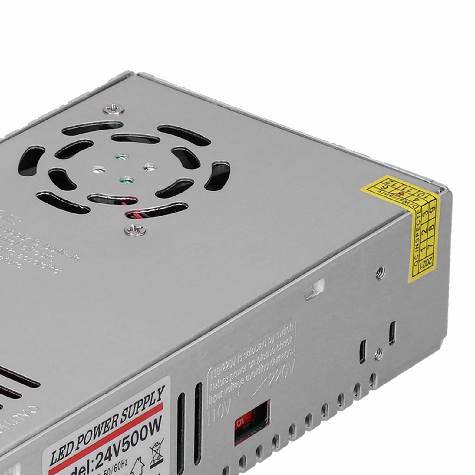 Garosa 500W 24 V 20,9A Zasilanie, Stop Aluminium, Otwory Rozpraszania Ciepła, Pokrycie Bezpieczeństwa, Automatyzacja Przemysłowa PLC Control Concert, do Automatyzacji Przemysłowej, PLC