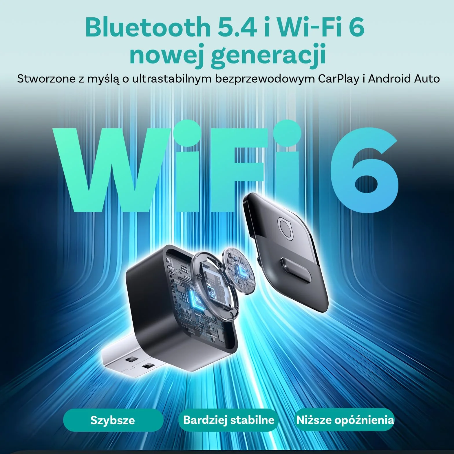 (2026 Nowość) OTTOCAST 2 w 1 Bezprzewodowy Adapter CarPlay i Android Auto, Ottocast Mini Pico z Odłączenie Jednym Naciśnięciem, BT 5.4, Plug & Play do Samochodów z Fabrycznym CarPlay/Android Auto