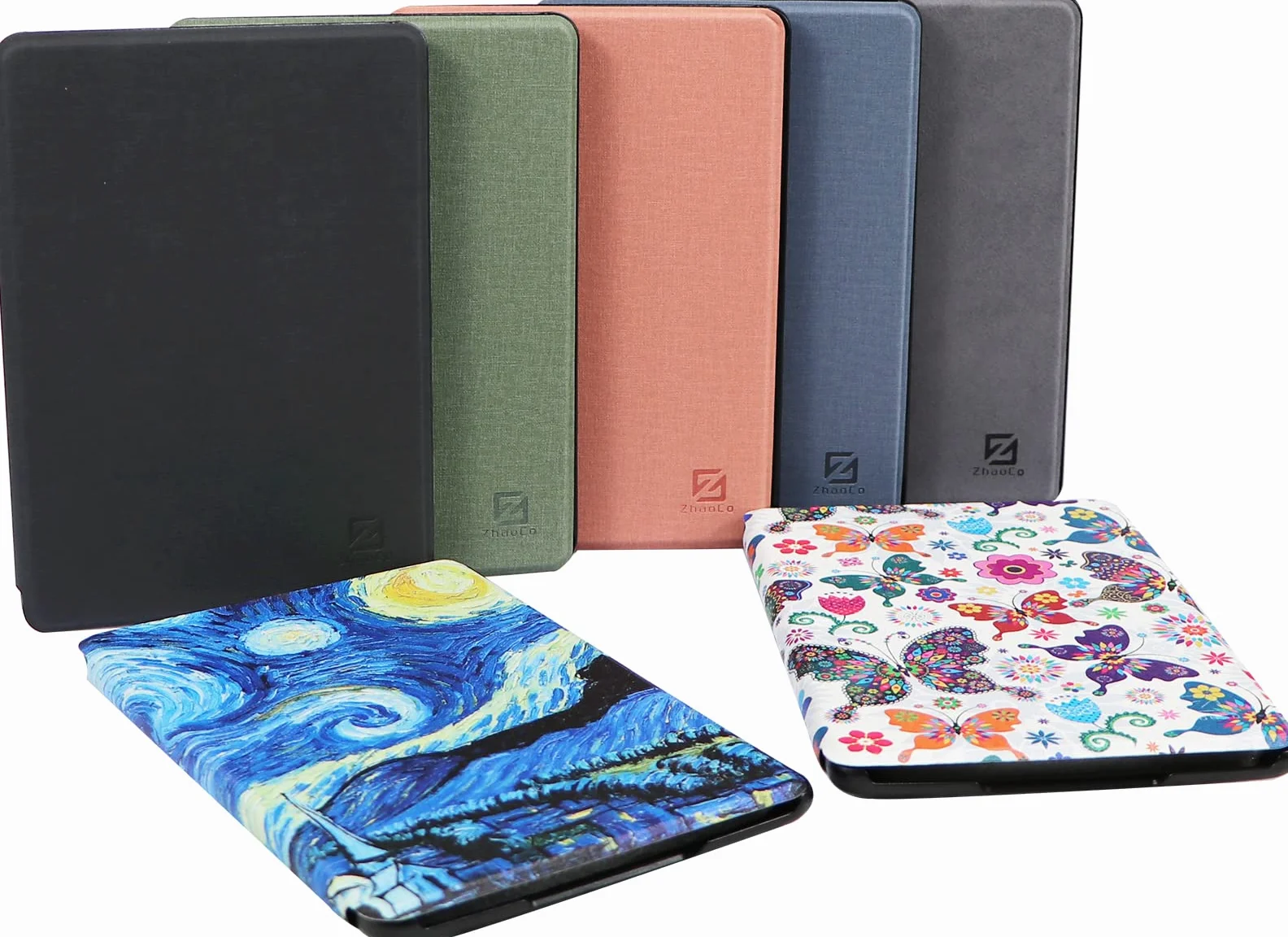 ZhaoCo Etui do 6.8" Kindle Paperwhite (11. generacji-2021) i Kindle Paperwhite Signature Edition Czytnika, Smukłe Etui Ochronne Ze Skóry PU - Czarny