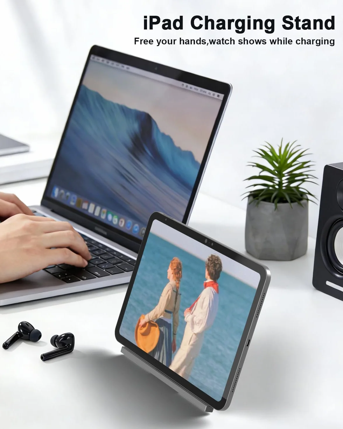 Magnetyczna bezprzewodowa ładowarka do iPada 10. generacji 18 W Smart Connector stojak szybkie ładowanie z kablem USB-C