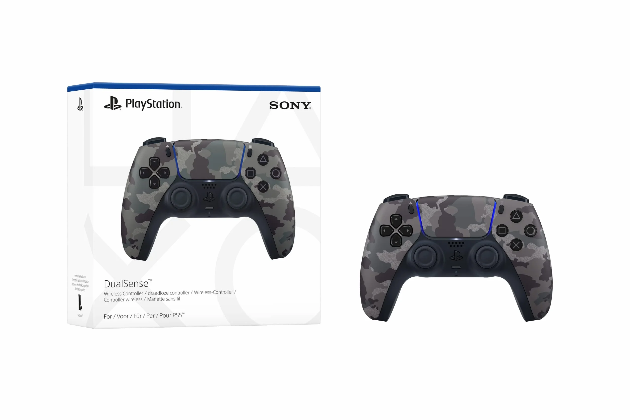 Sony Manette DualSense Grey Camo