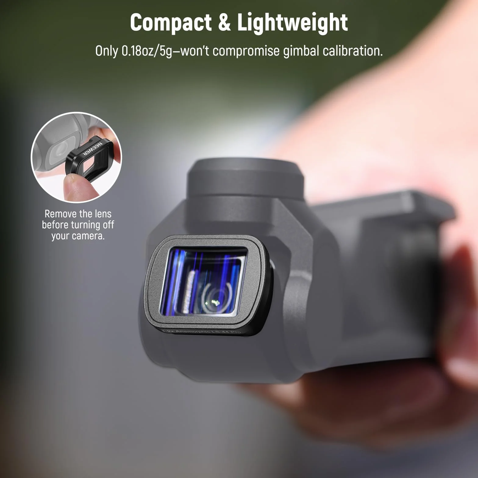 NEEWER Obiektyw anamorficzny 1,2x niebieski DJI Osmo Pocket 3 LS-44