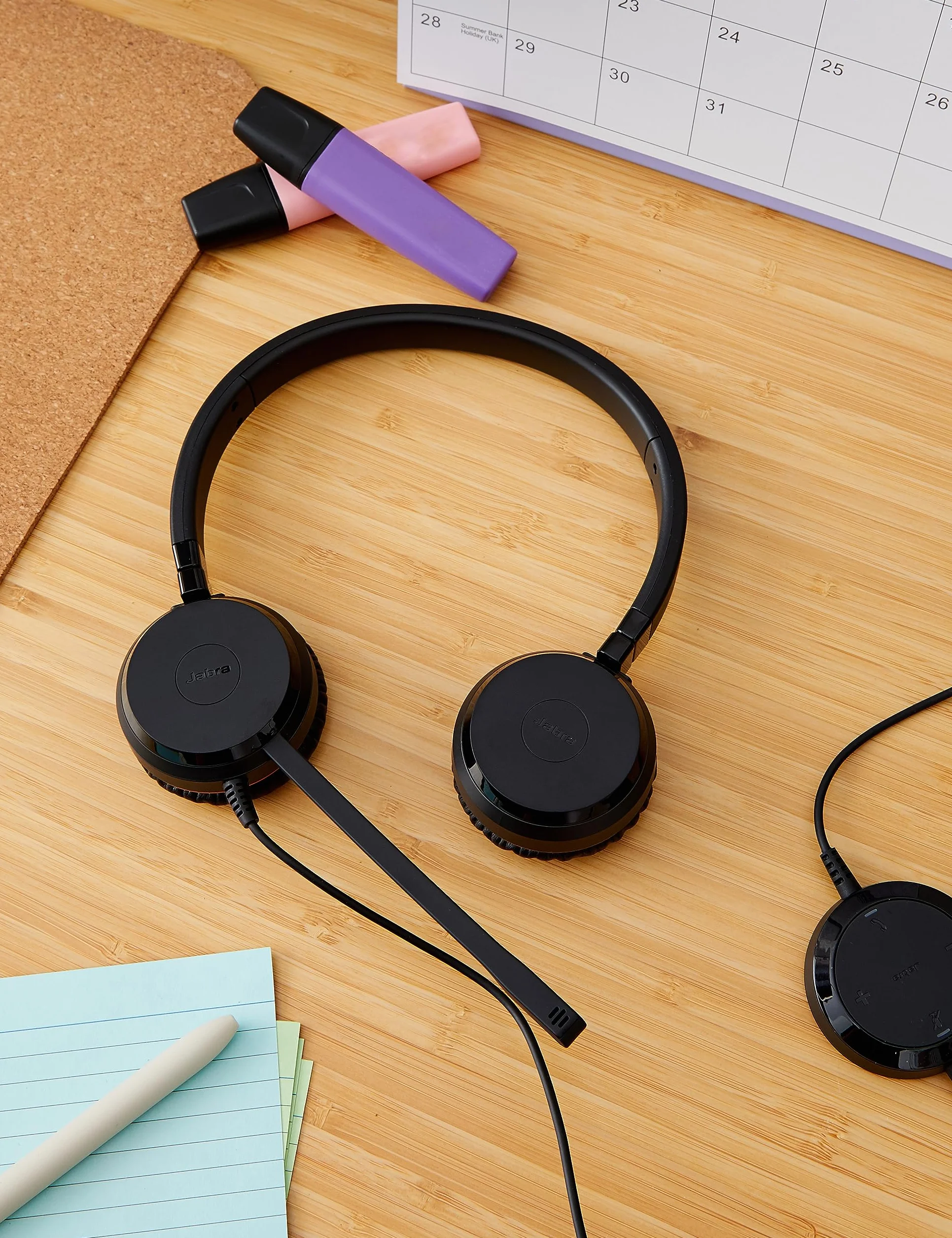 Jabra Evolve 20 UC Stereo Headset Unified Communications Headphones VoIP Passive Noise Cancellation USB-A Black