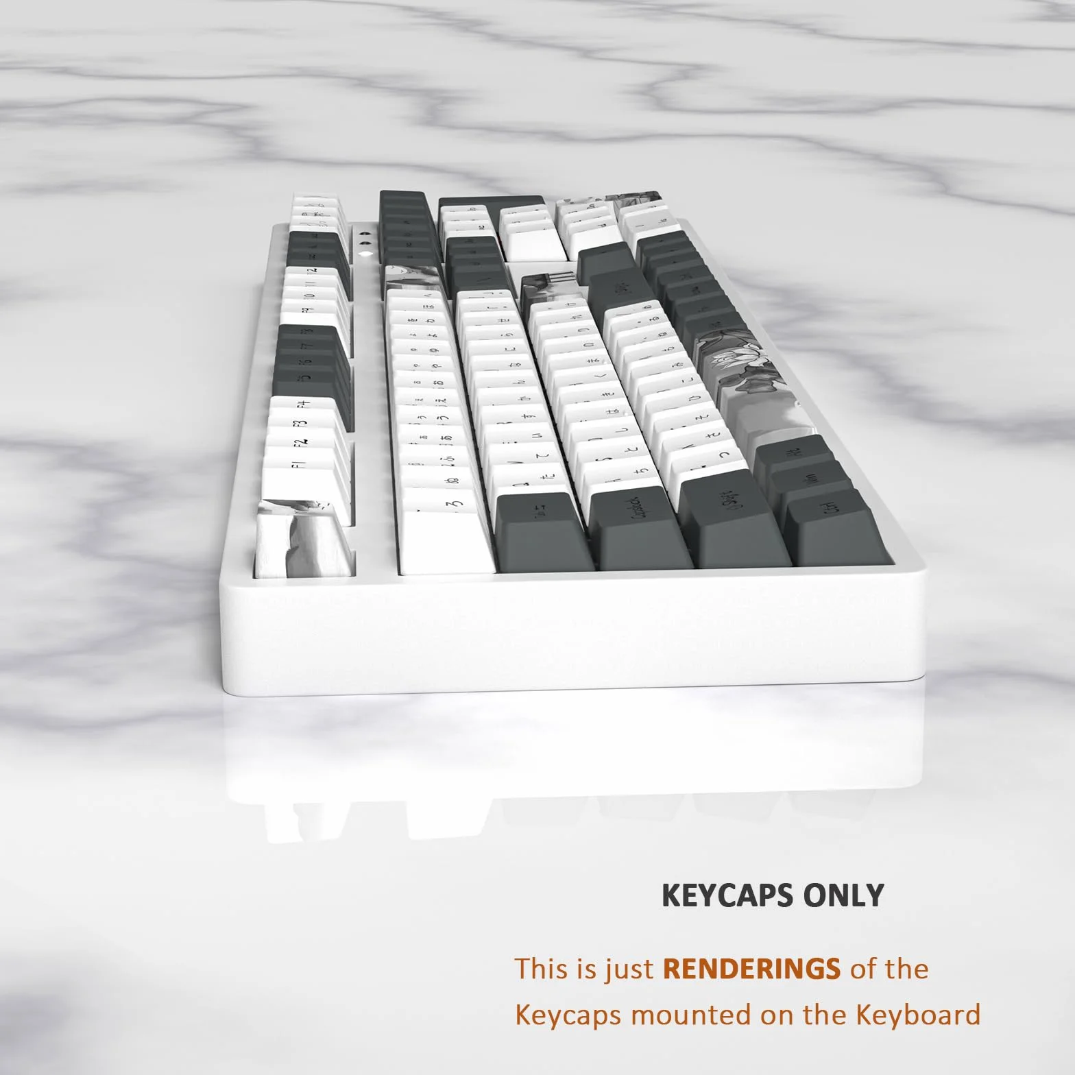 MOLGRIA Ink Lotus Nakładki na klawisze gamingowe PBT OEM 140 szt. termosublimacyjne ANSI/ISO do Gateron Kailh Cherry MX