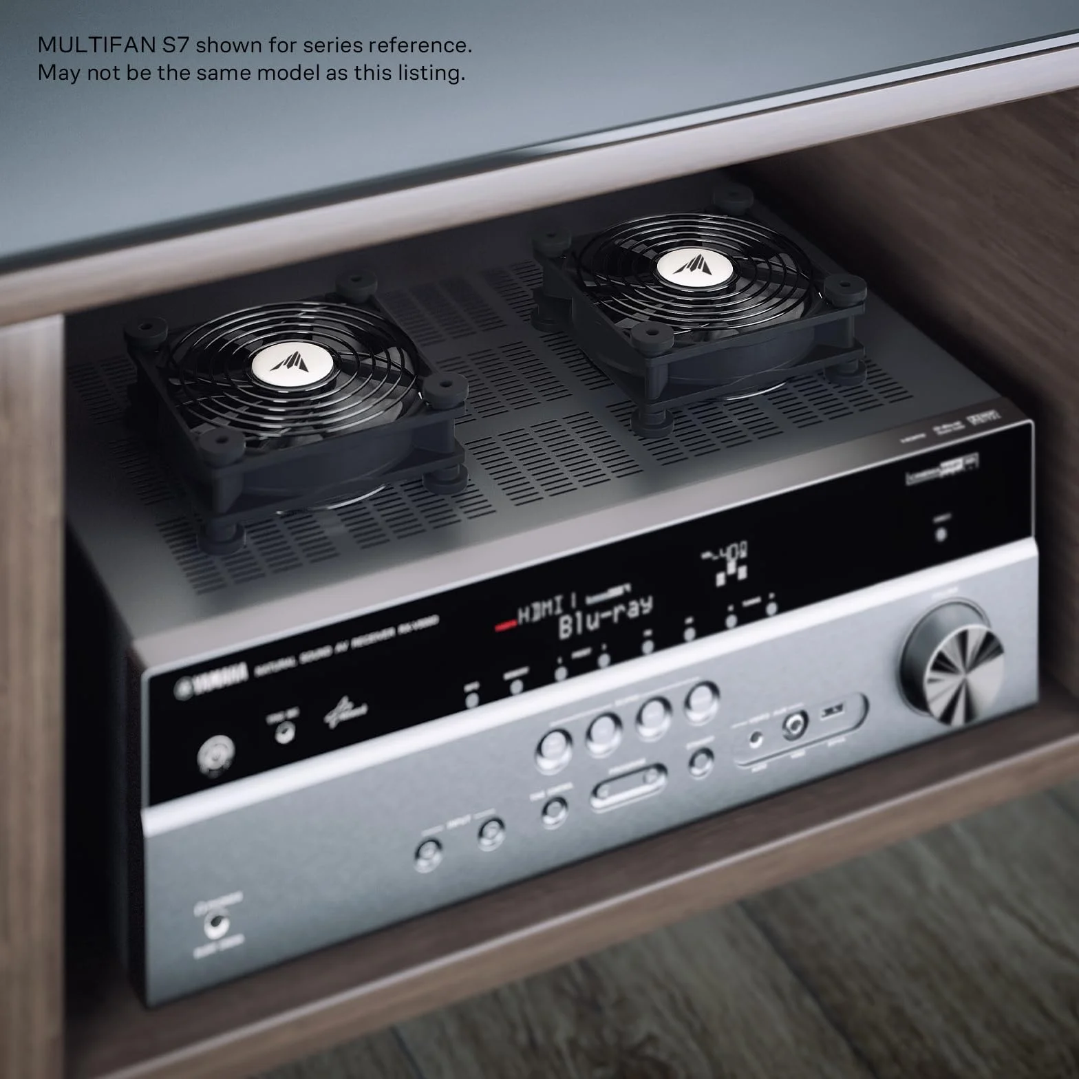 AC Infinity MULTIFAN S2, cichy wentylator dmuchawy USB 120 mm z regulacją prędkości, certyfikat UL, do odbiornika, DVR, Xbox, modemu, AV, chłodzenie szafką