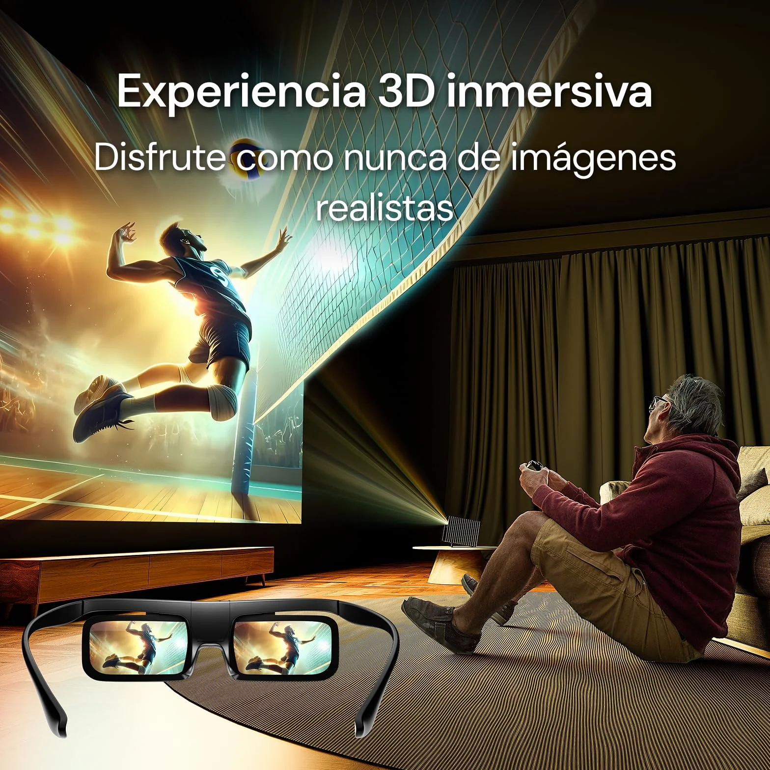 Valerion Okulary 3D DLP Link aktywne kompatybilne z projektorami VisionMaster Max Pro2 Pro