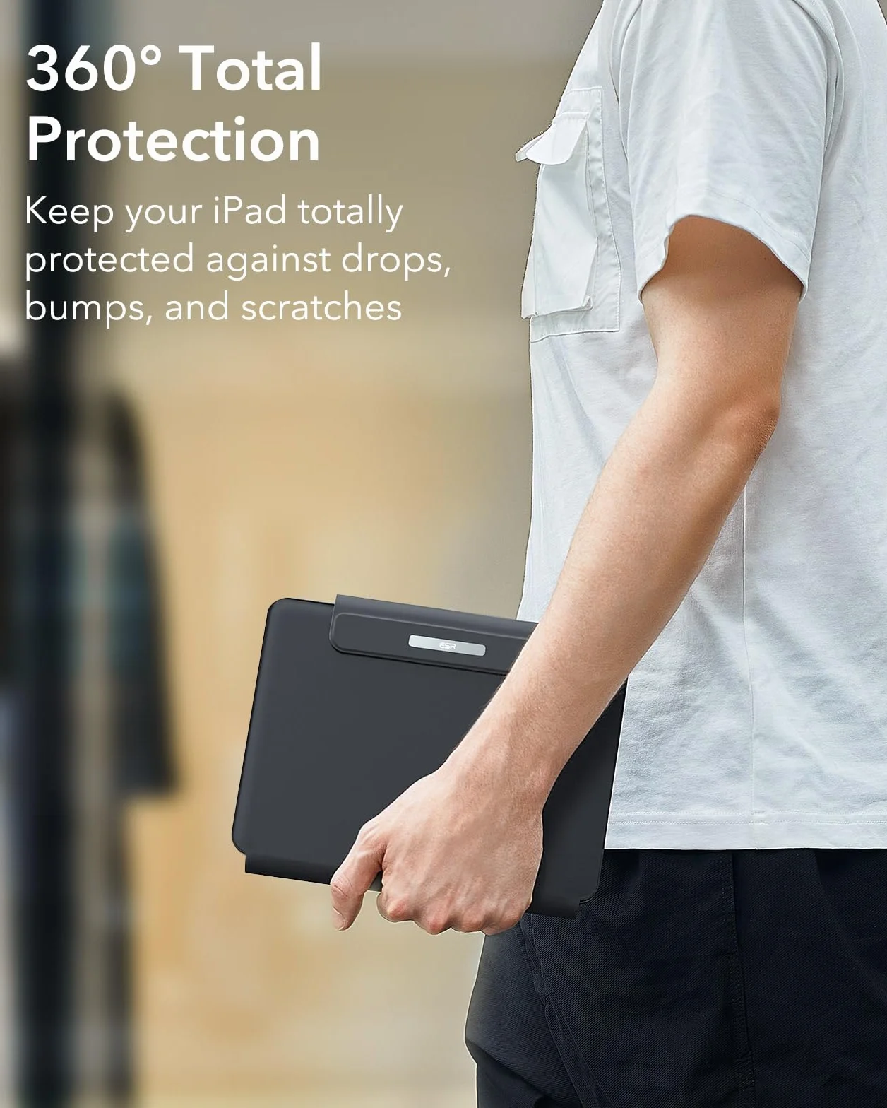 ESR Rebound Magnetyczne etui na klawiaturę, etui na iPada z klawiaturą, kompatybilne z iPadem Pro 11 / iPad Air 5/4, łatwy do ustawienia, pływający stojak na wspornik, precyzyjny gładzik Multi-Touch