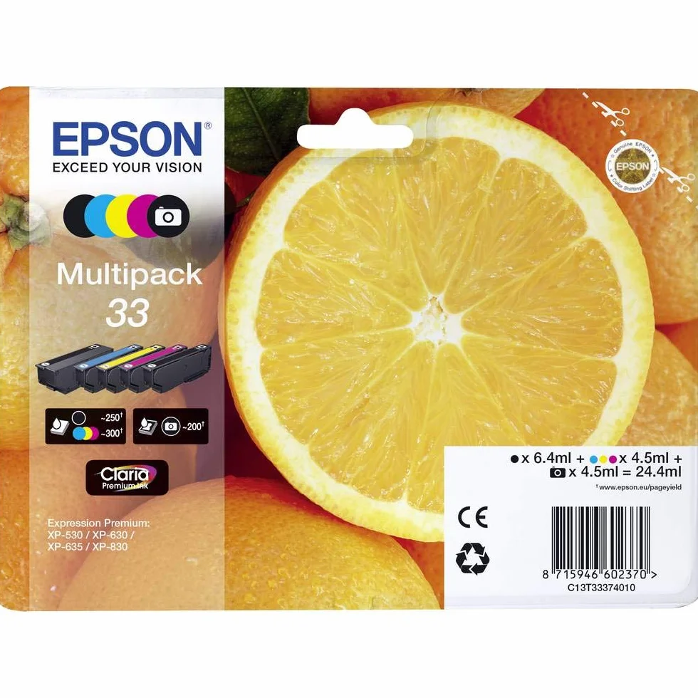 Epson C13T33374010 Wkład Atramentowy, Wielokolorowy, 24,4 ml