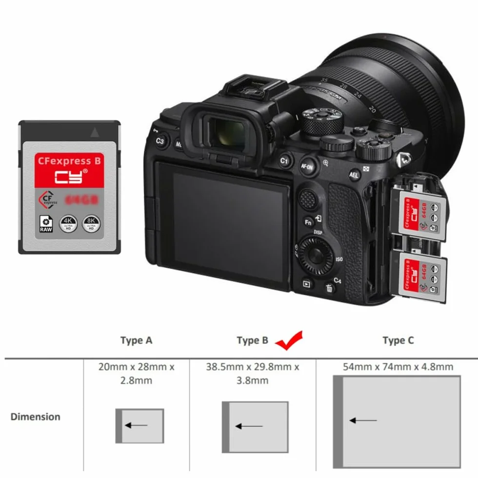Karta pamięci CFexpress typ B 256 GB CFE CFB kompatybilny z kamerą 8K RAW PCIe