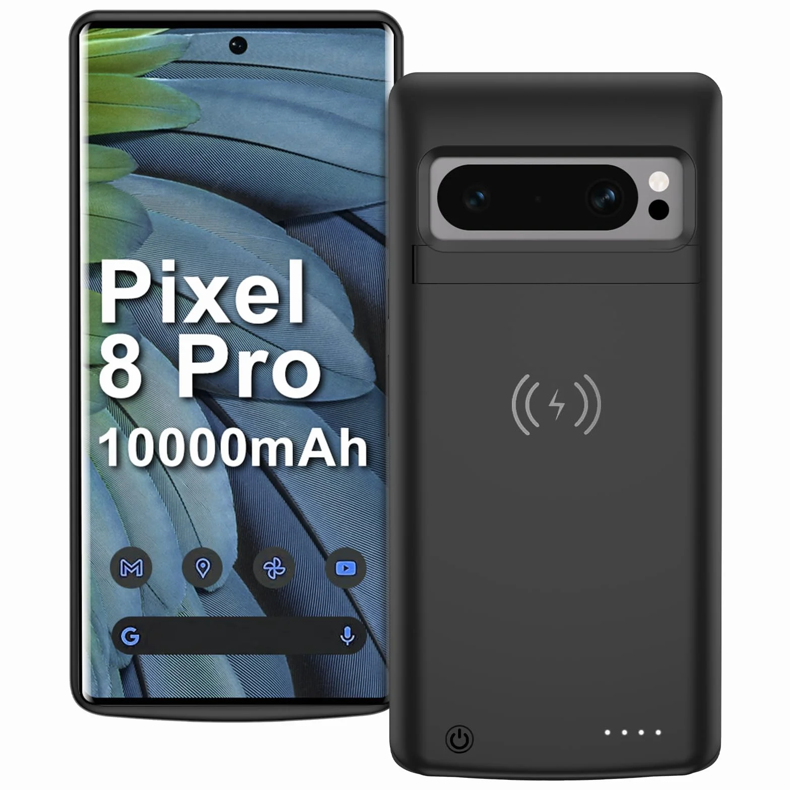 Etui do bezprzewodowego ładowania Google Pixel 8 Pro, przenośny akumulator 10000 mAh Qi