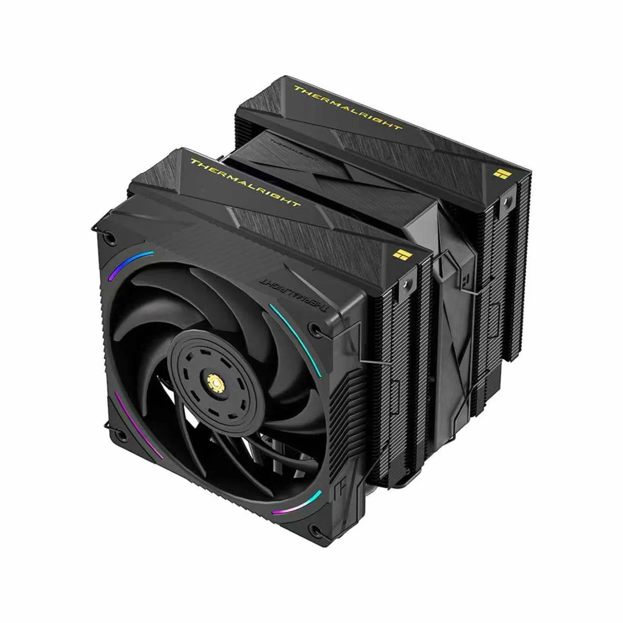 TR - Royal Pretor 130 Ultra Black Chłodnica procesora, 7 radiatorów Heatpipe, chłodzenie procesorem, czarna szczotkowana górna pokrywa, do Intel LGA115X/2011/1700/1851, platform AM4/AM5, podwójne